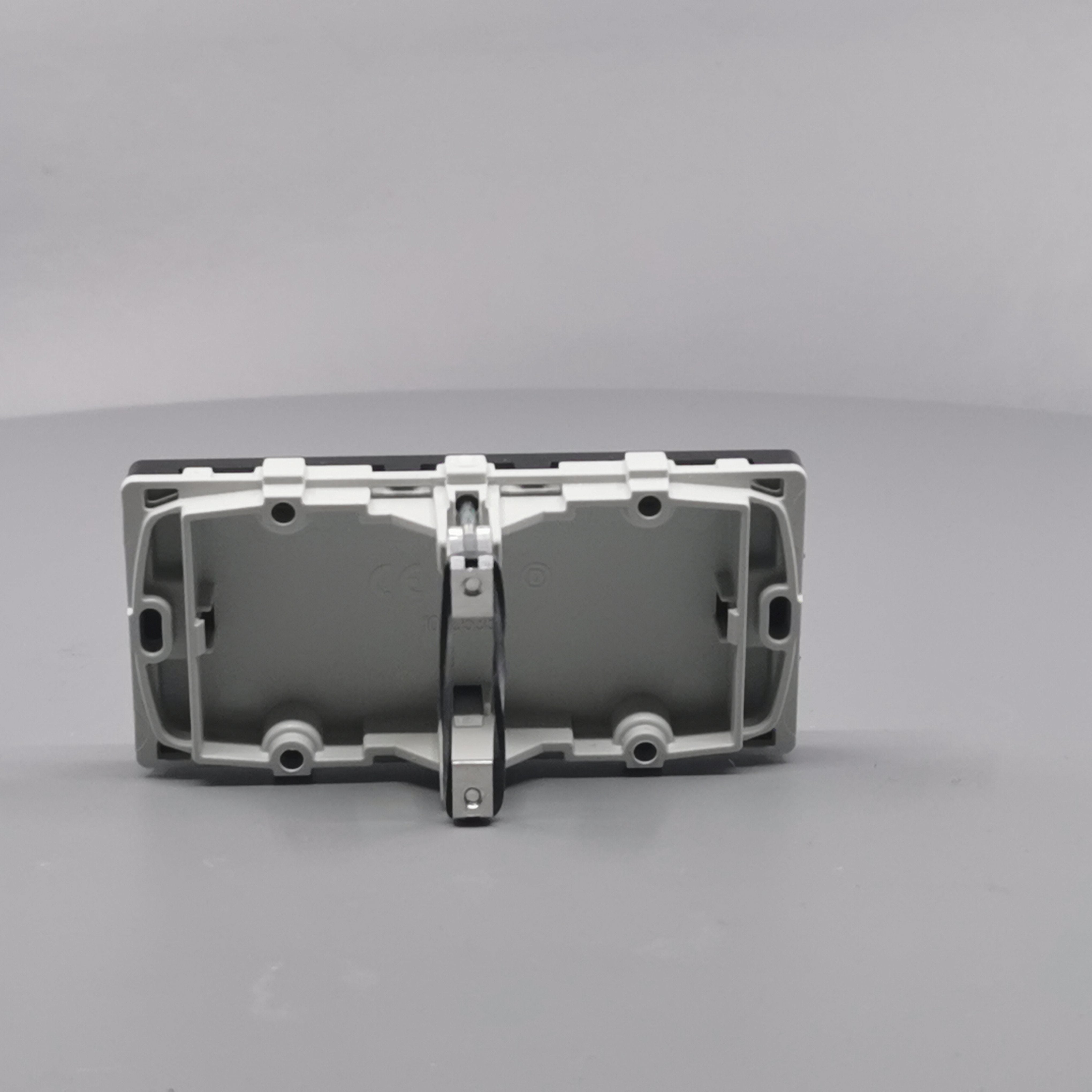 LK Fuga blinddæksel 2 modul vandret koksgrå