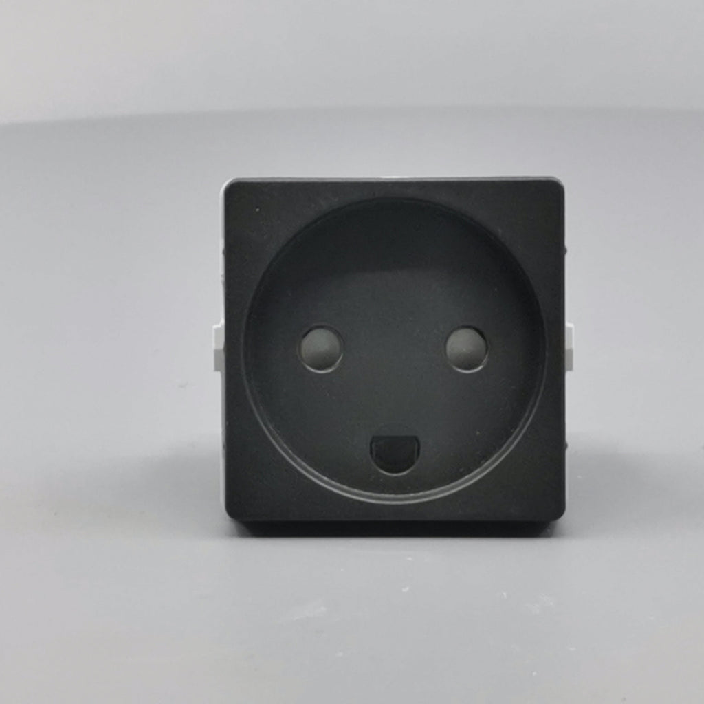 LK Fuga stikkontakt 1 modul m LED -lampe koksgrå