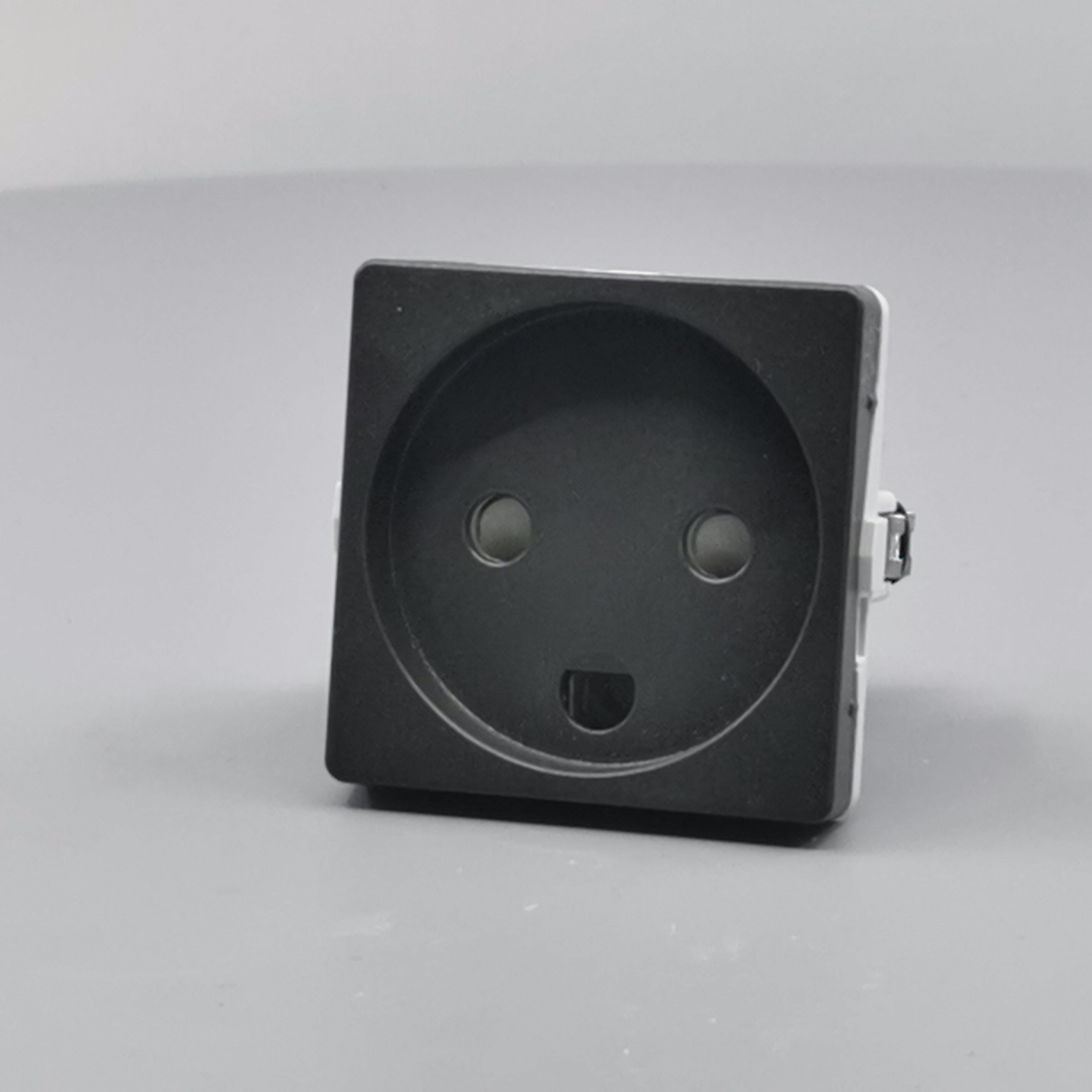 LK Fuga stikkontakt 1 modul m LED -lampe koksgrå