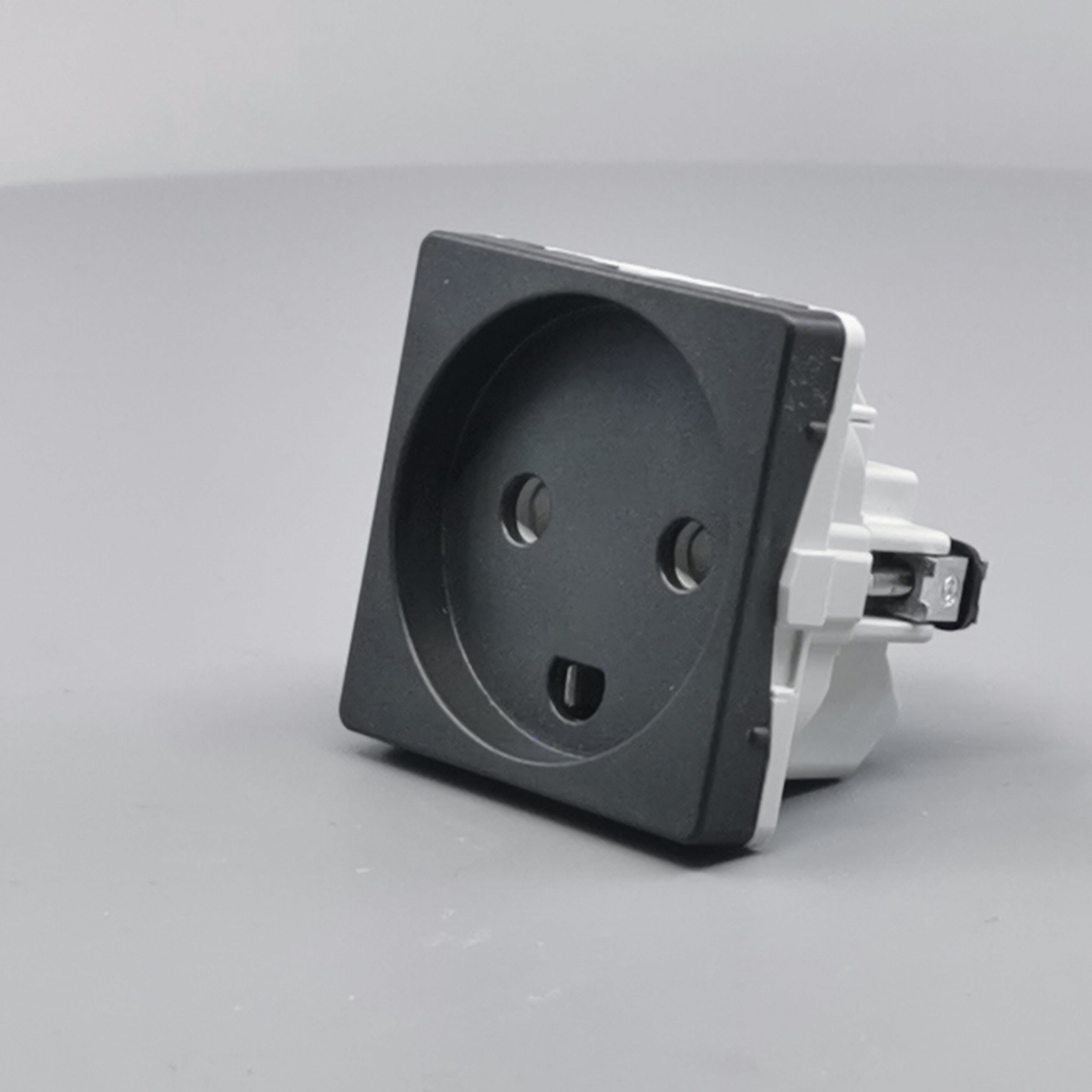 LK Fuga stikkontakt 1 modul m LED -lampe koksgrå