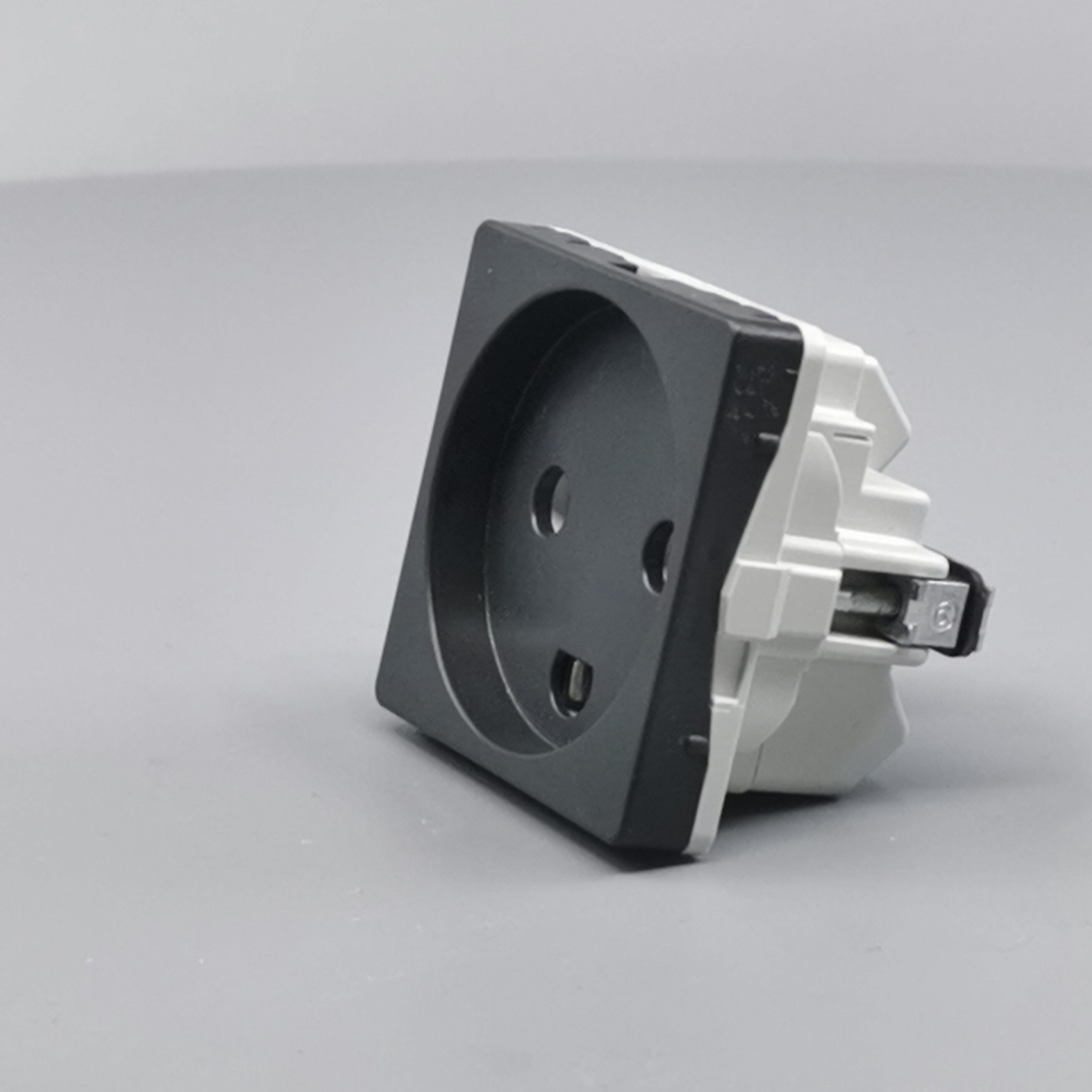 LK Fuga stikkontakt 1 modul m LED -lampe koksgrå