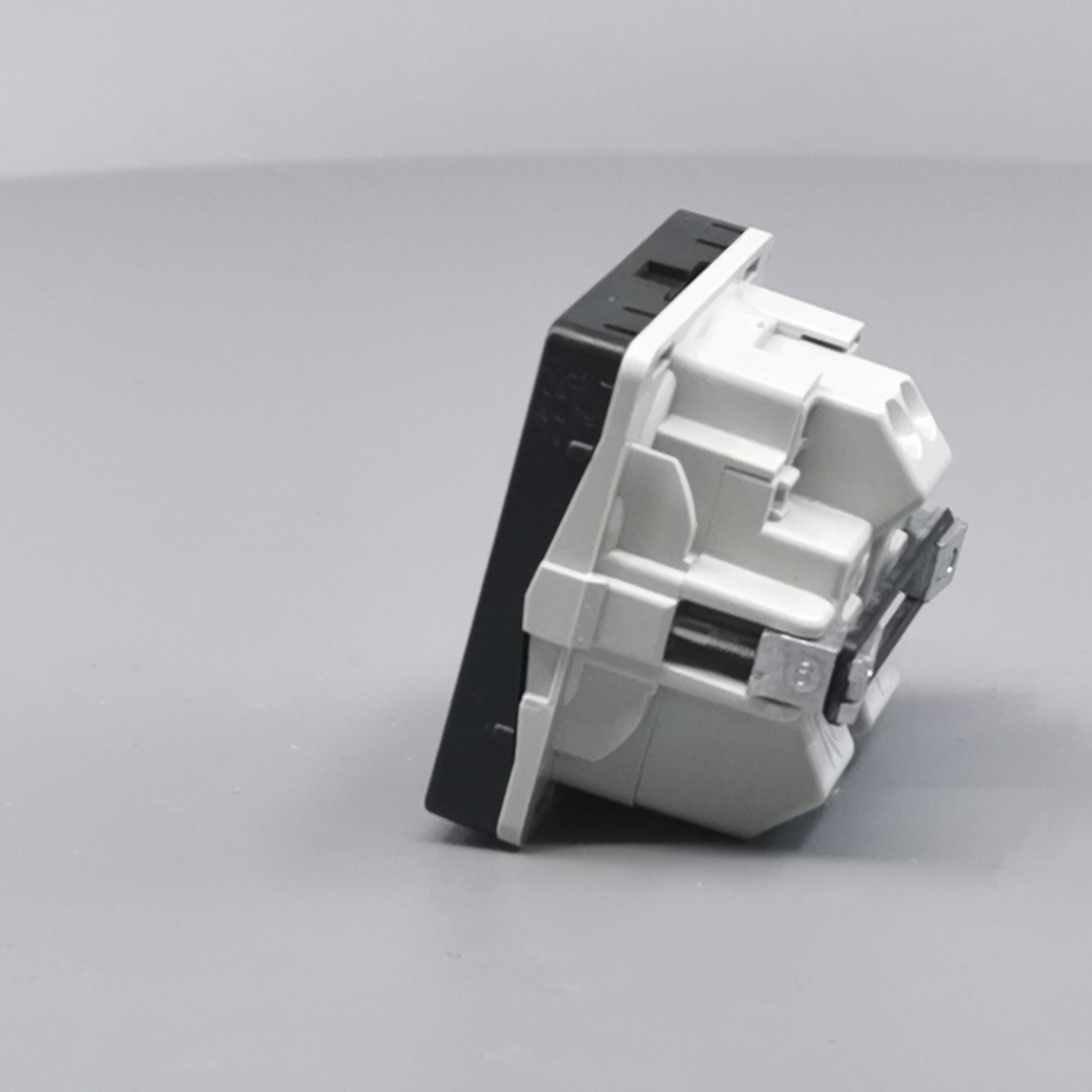 LK Fuga stikkontakt 1 modul m LED -lampe koksgrå