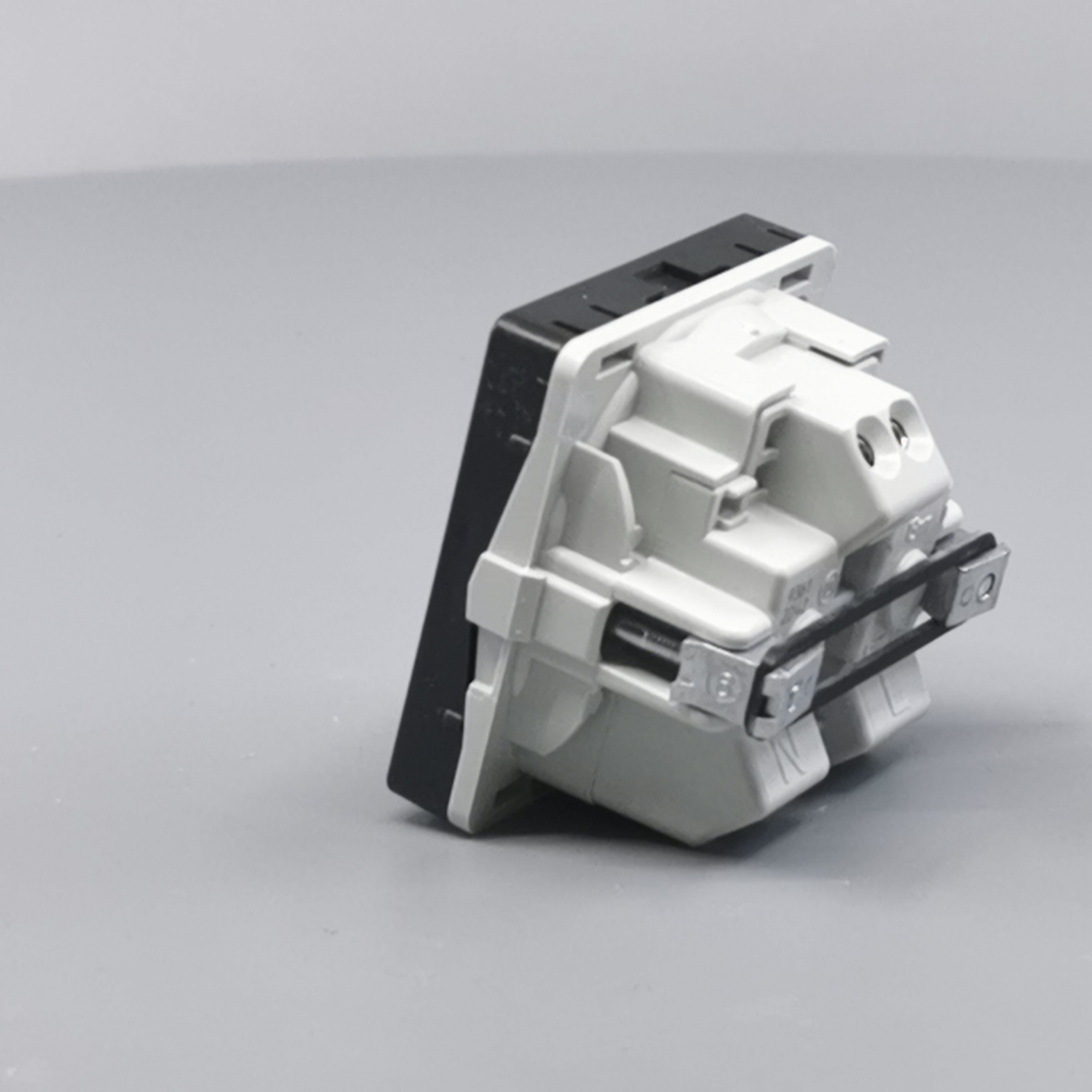 LK Fuga stikkontakt 1 modul m LED -lampe koksgrå