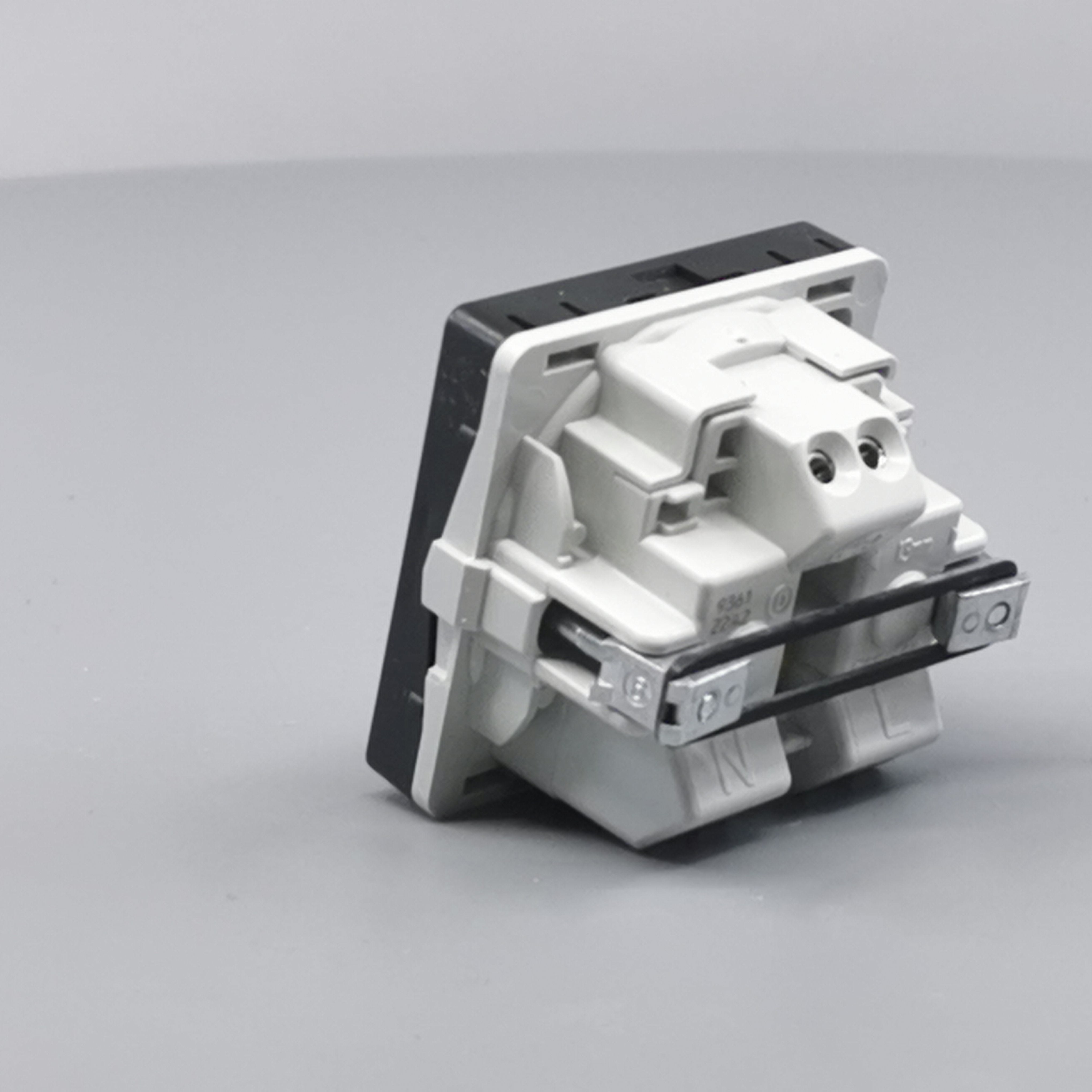 LK Fuga stikkontakt 1 modul m LED -lampe koksgrå