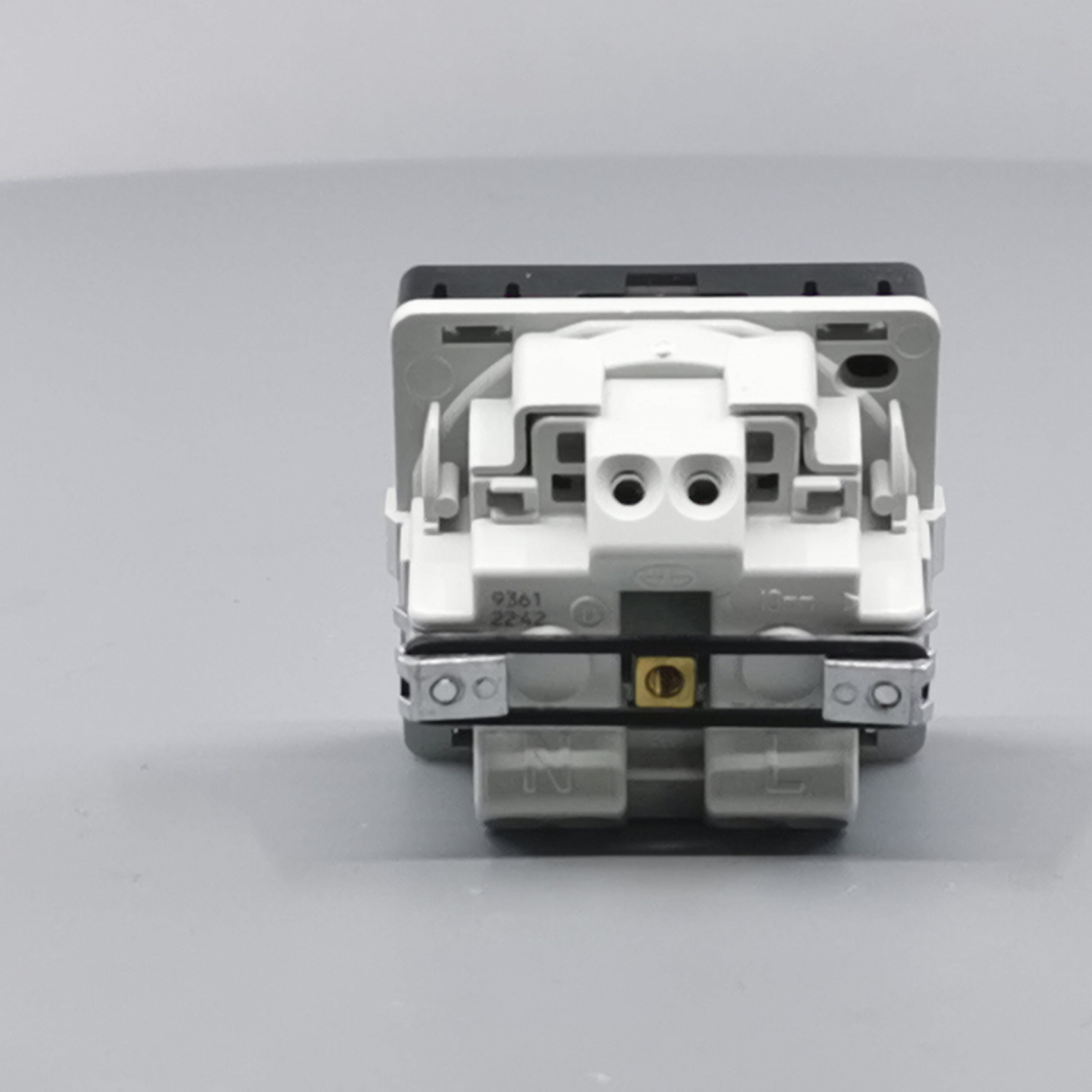 LK Fuga stikkontakt 1 modul m LED -lampe koksgrå