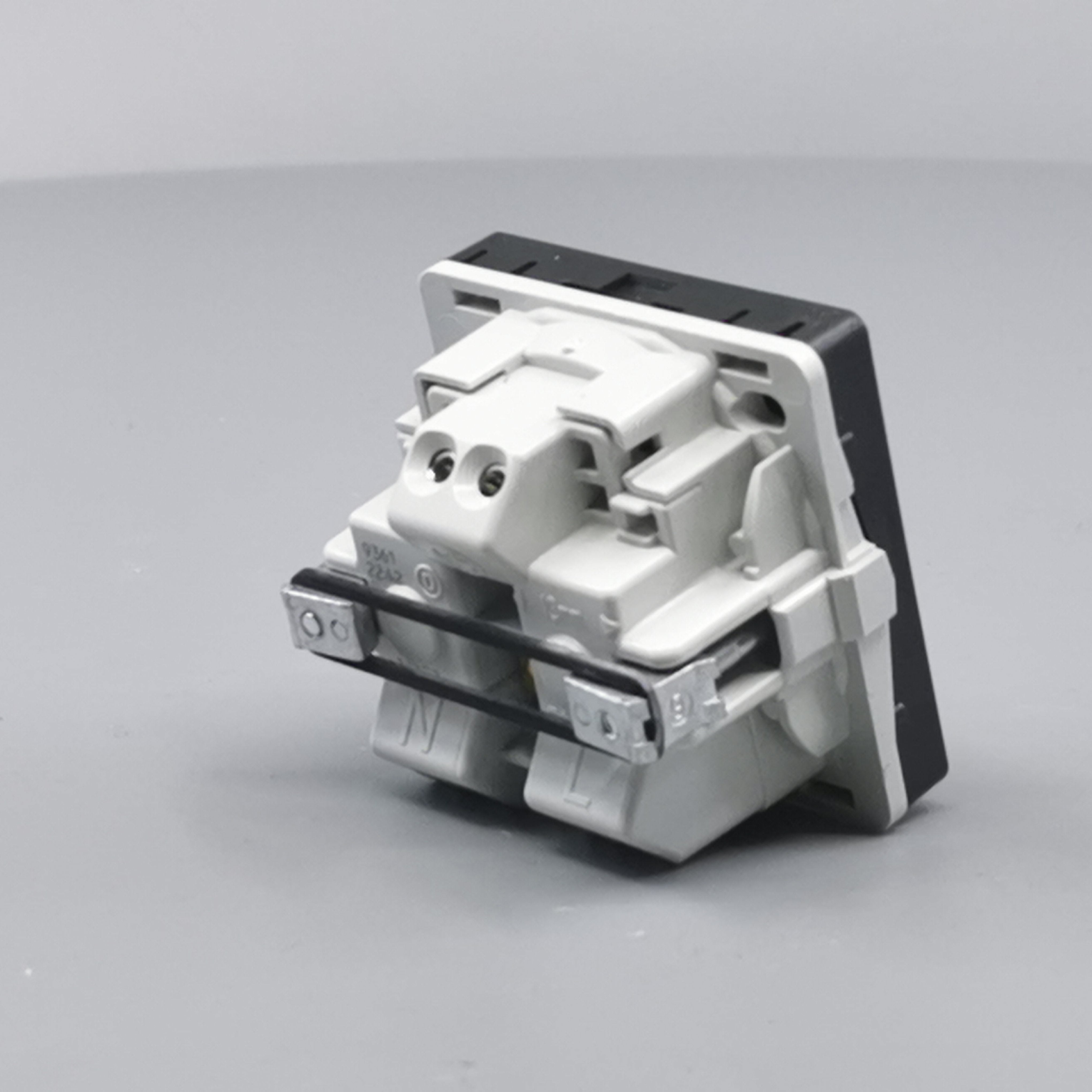 LK Fuga stikkontakt 1 modul m LED -lampe koksgrå