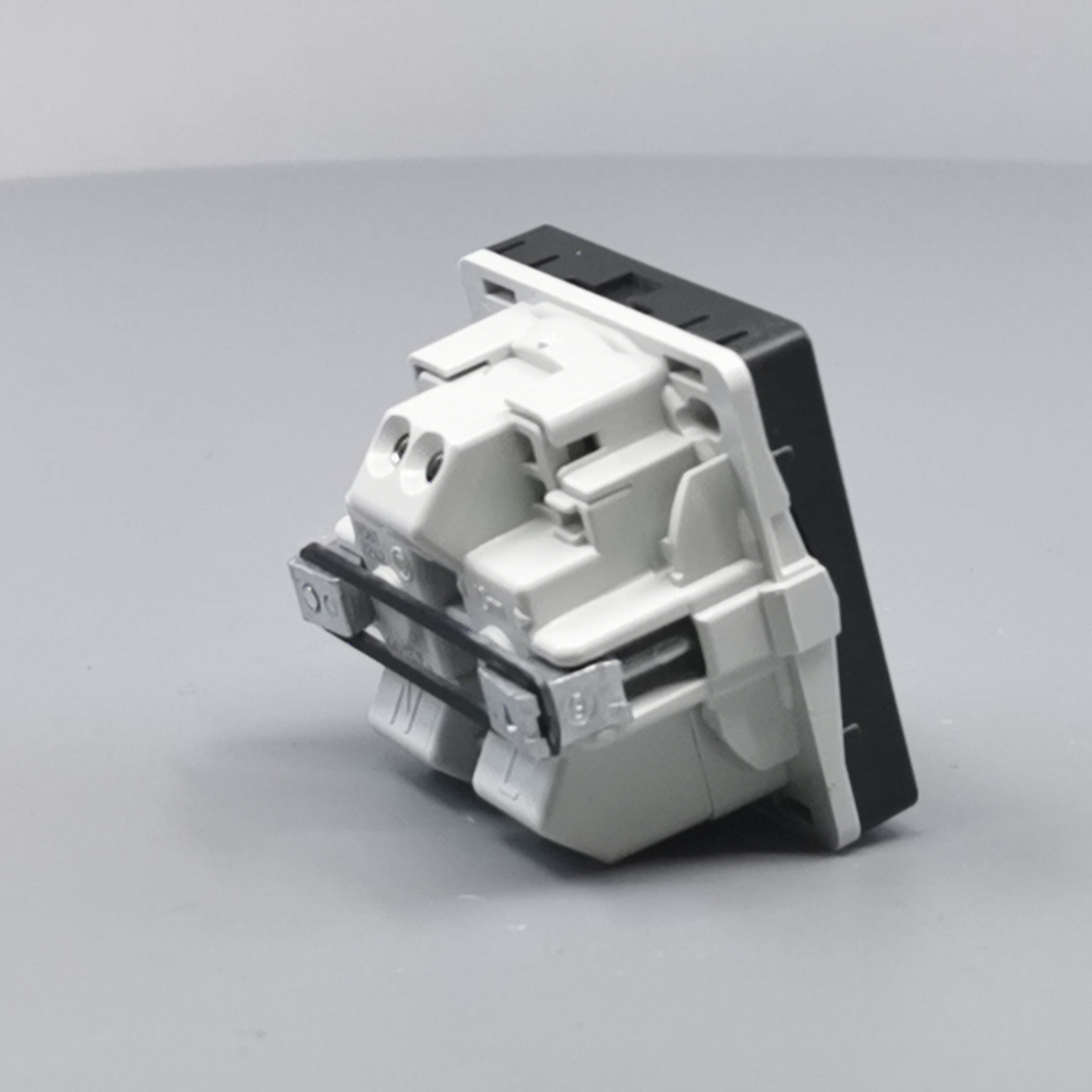 LK Fuga stikkontakt 1 modul m LED -lampe koksgrå