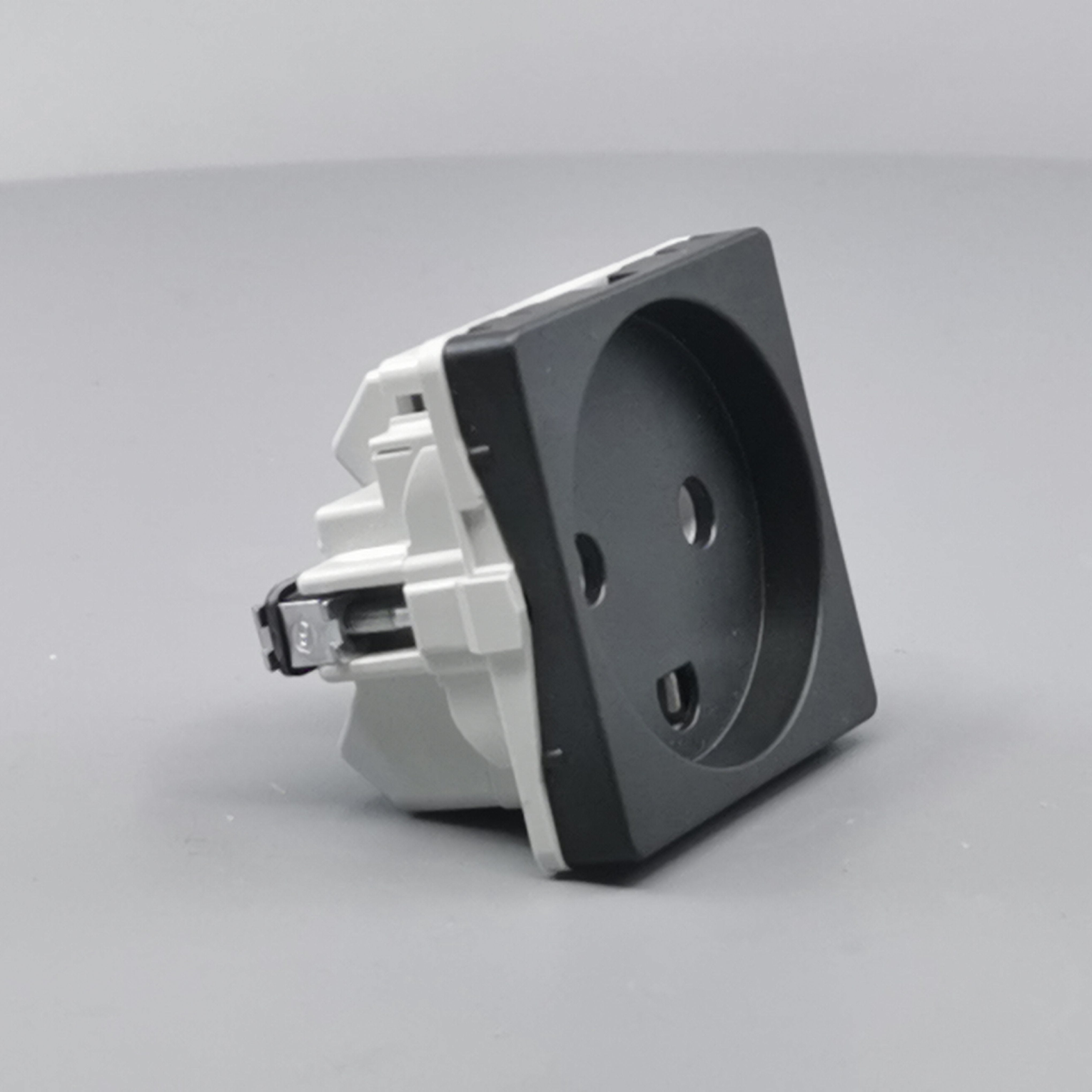 LK Fuga stikkontakt 1 modul m LED -lampe koksgrå