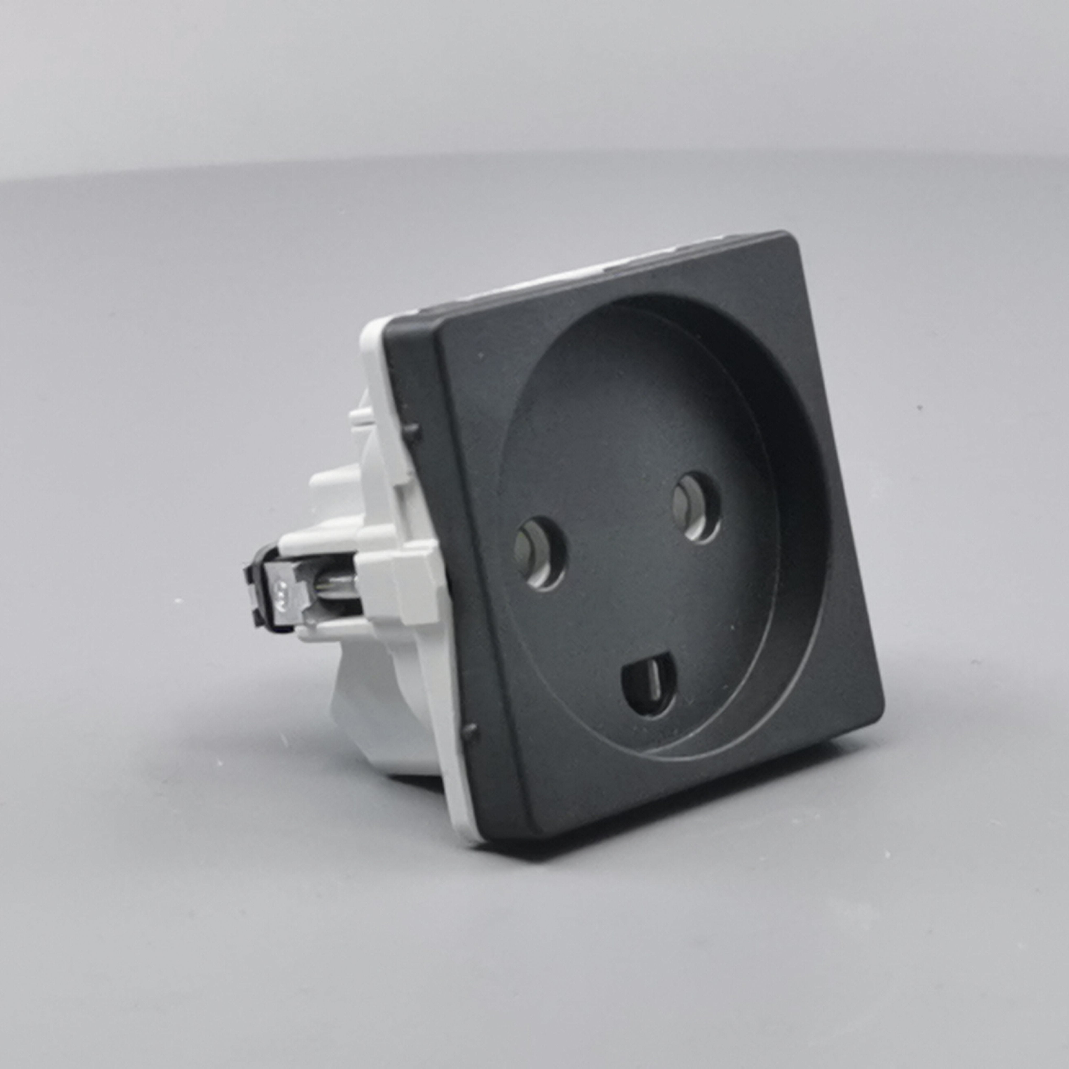 LK Fuga stikkontakt 1 modul m LED -lampe koksgrå