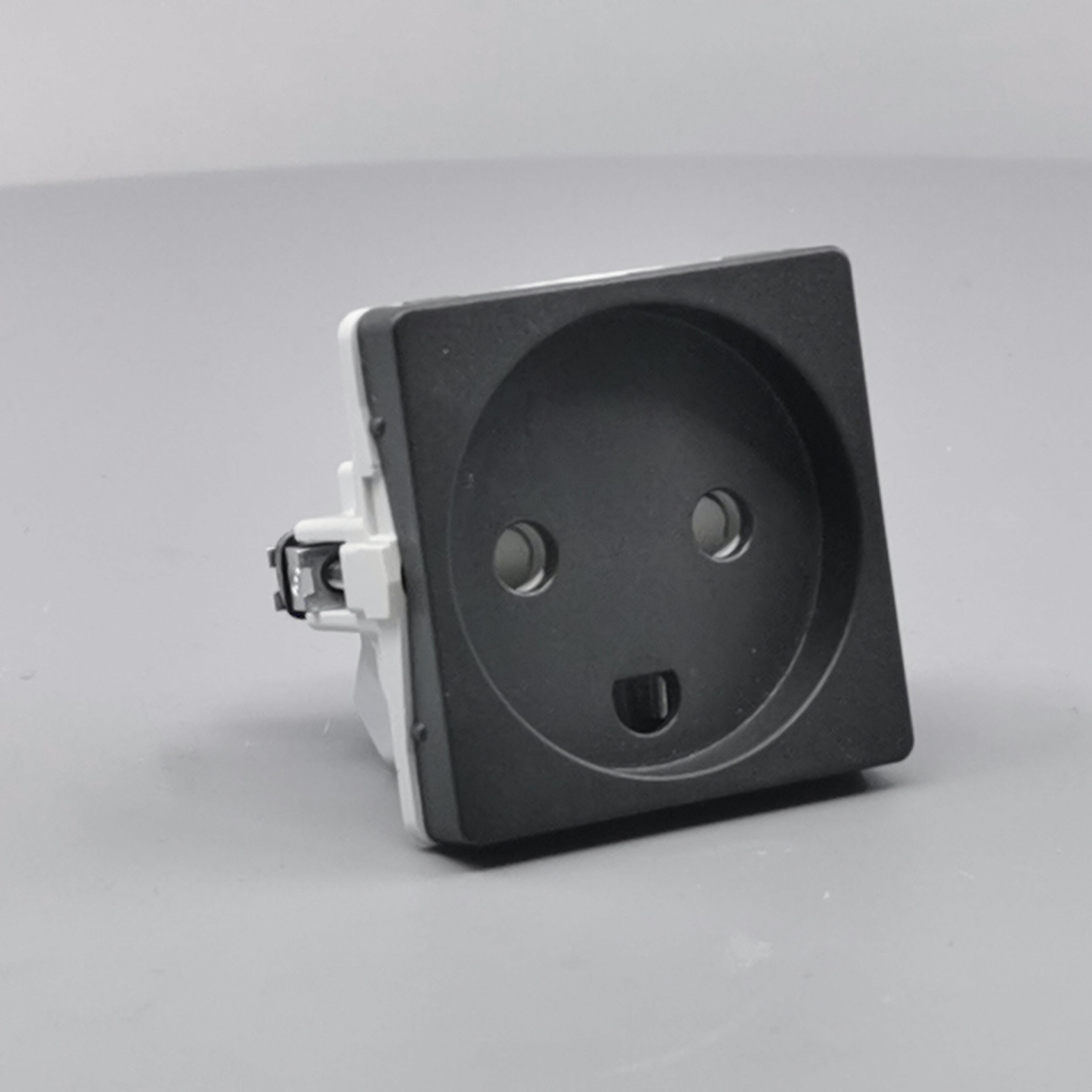 LK Fuga stikkontakt 1 modul m LED -lampe koksgrå