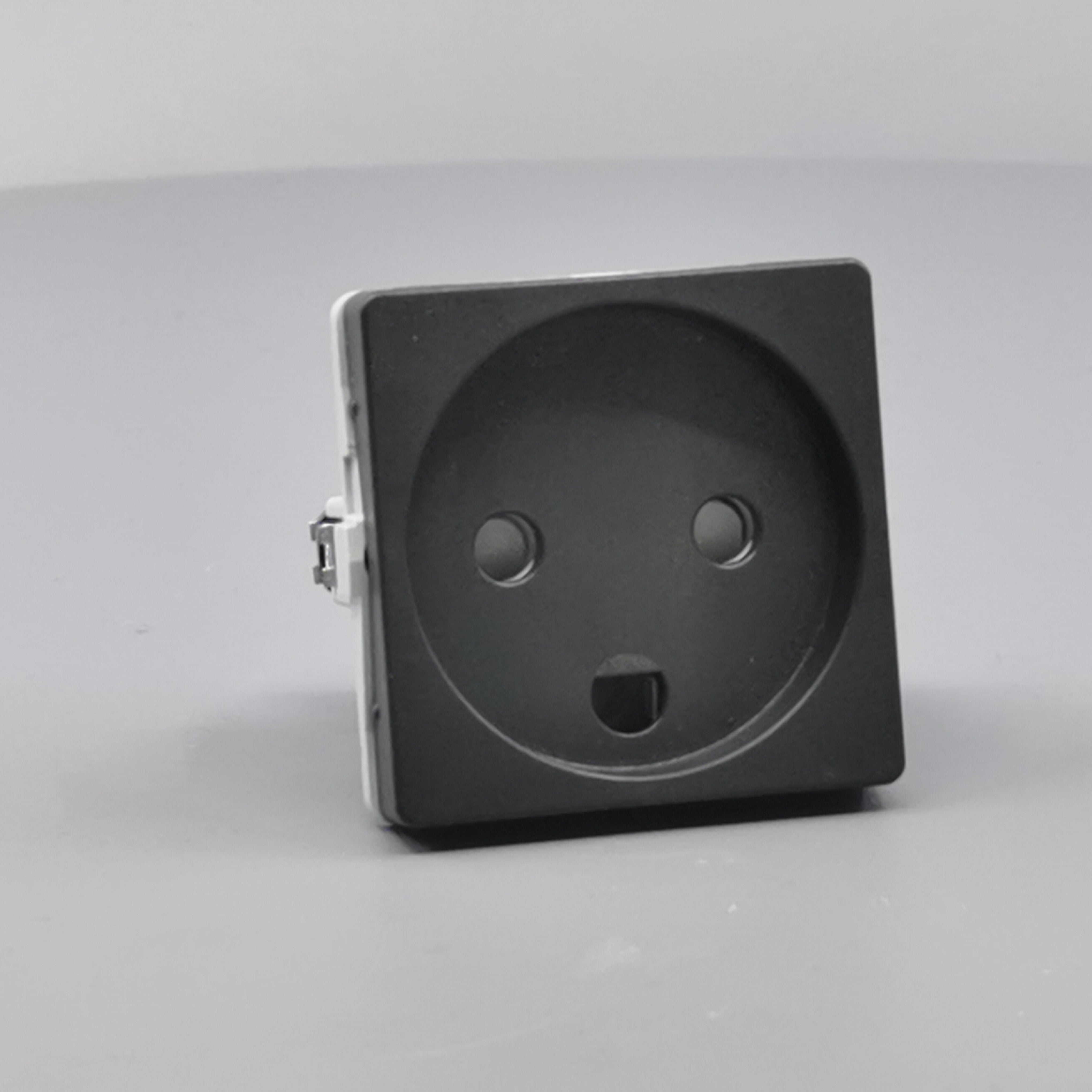 LK Fuga stikkontakt 1 modul m LED -lampe koksgrå