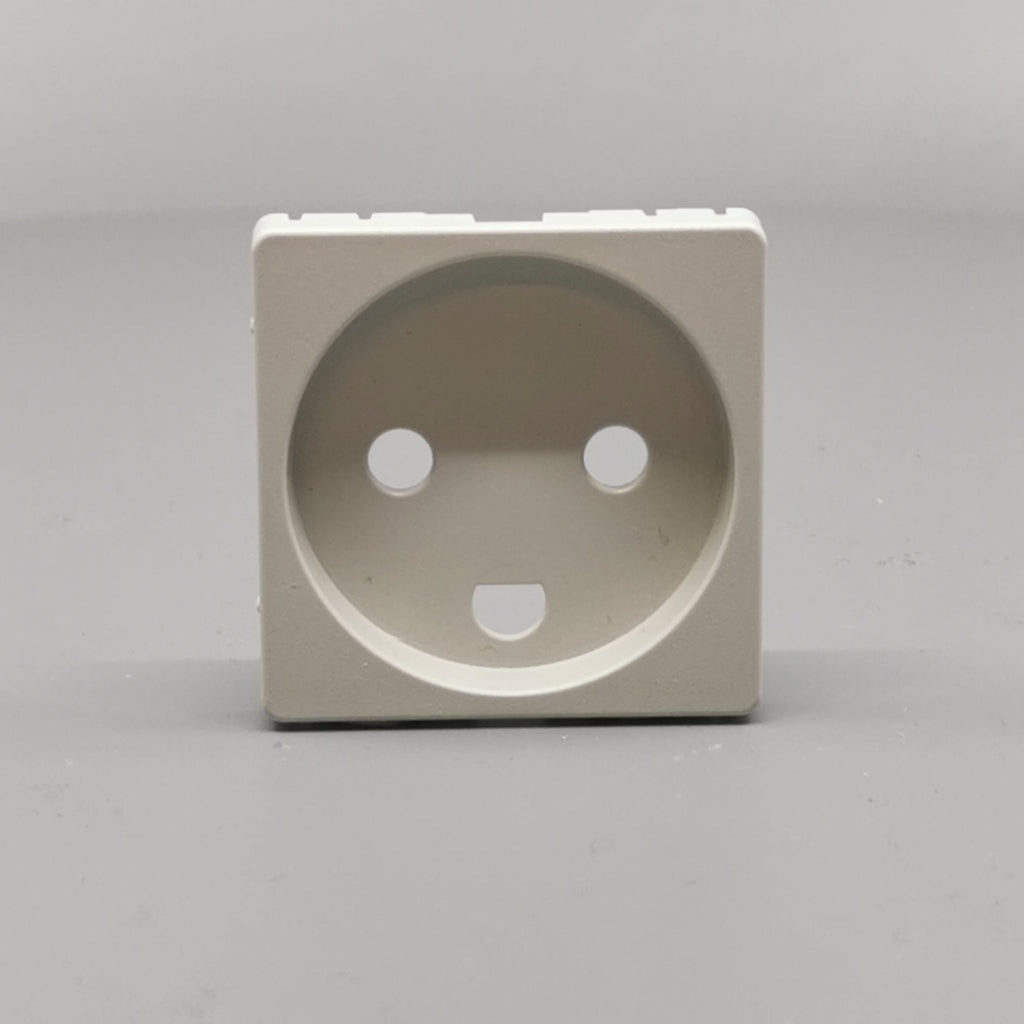 Fuga Afdækning for stikkontakt 1 modul lysegrå