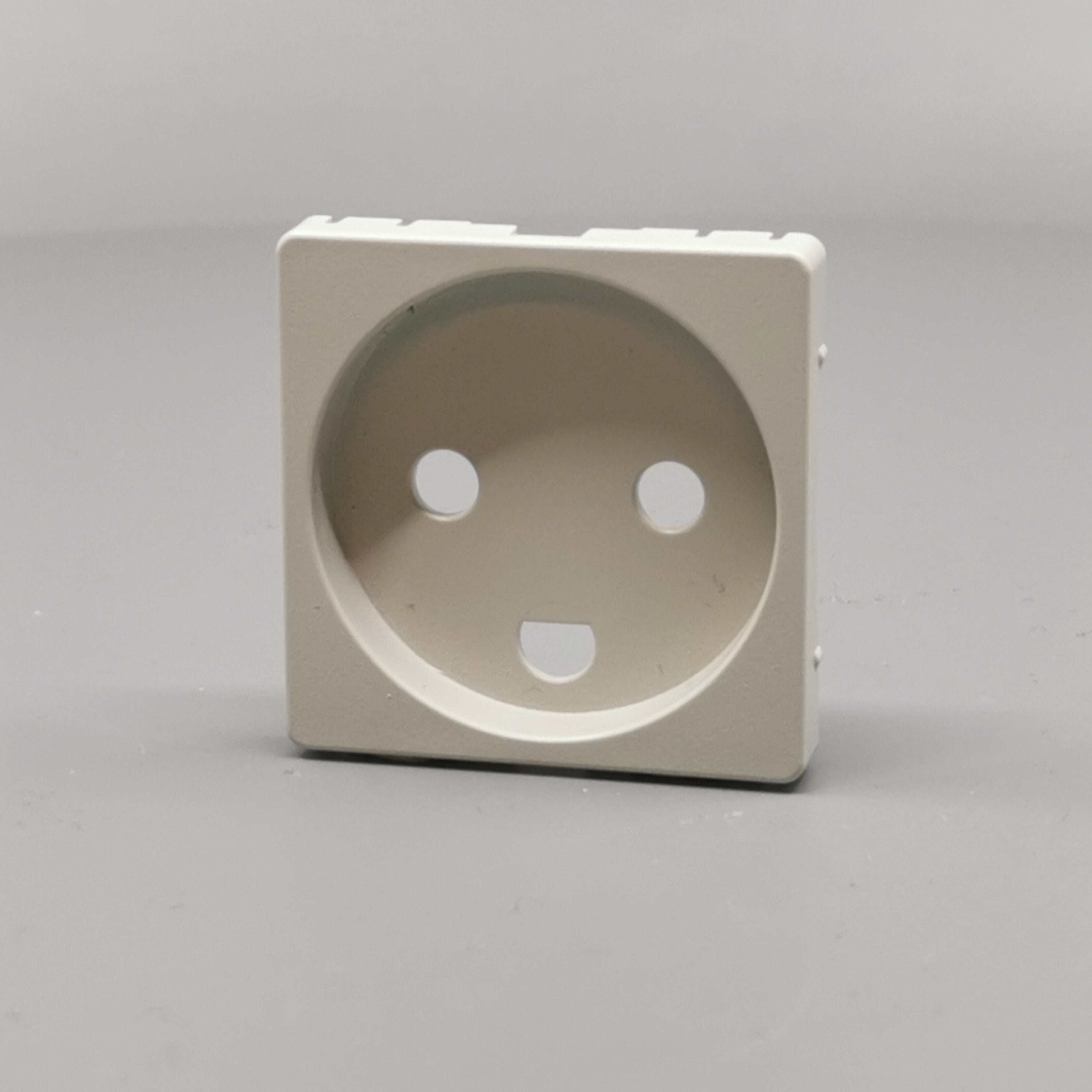 Fuga Afdækning for stikkontakt 1 modul lysegrå