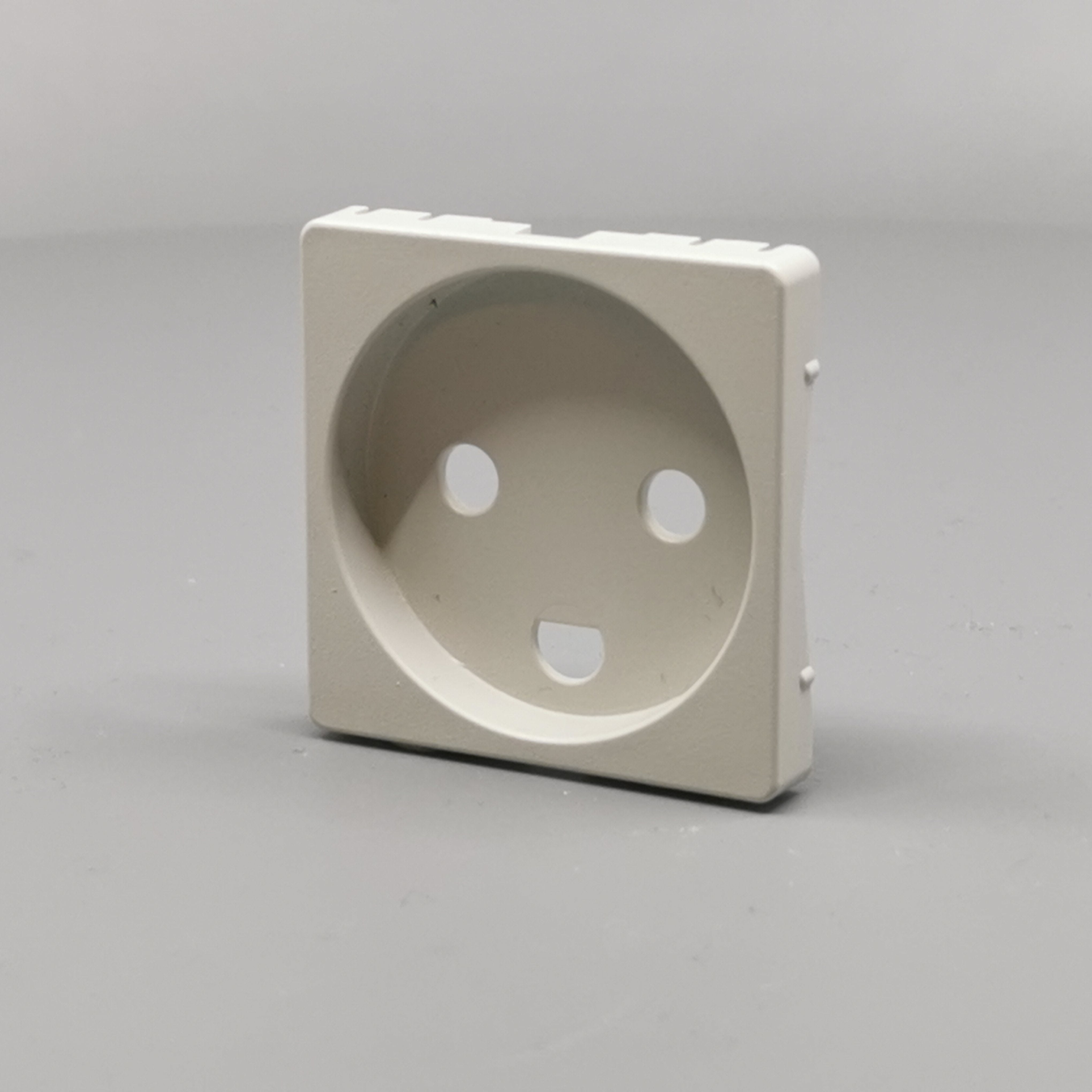 Fuga Afdækning for stikkontakt 1 modul lysegrå