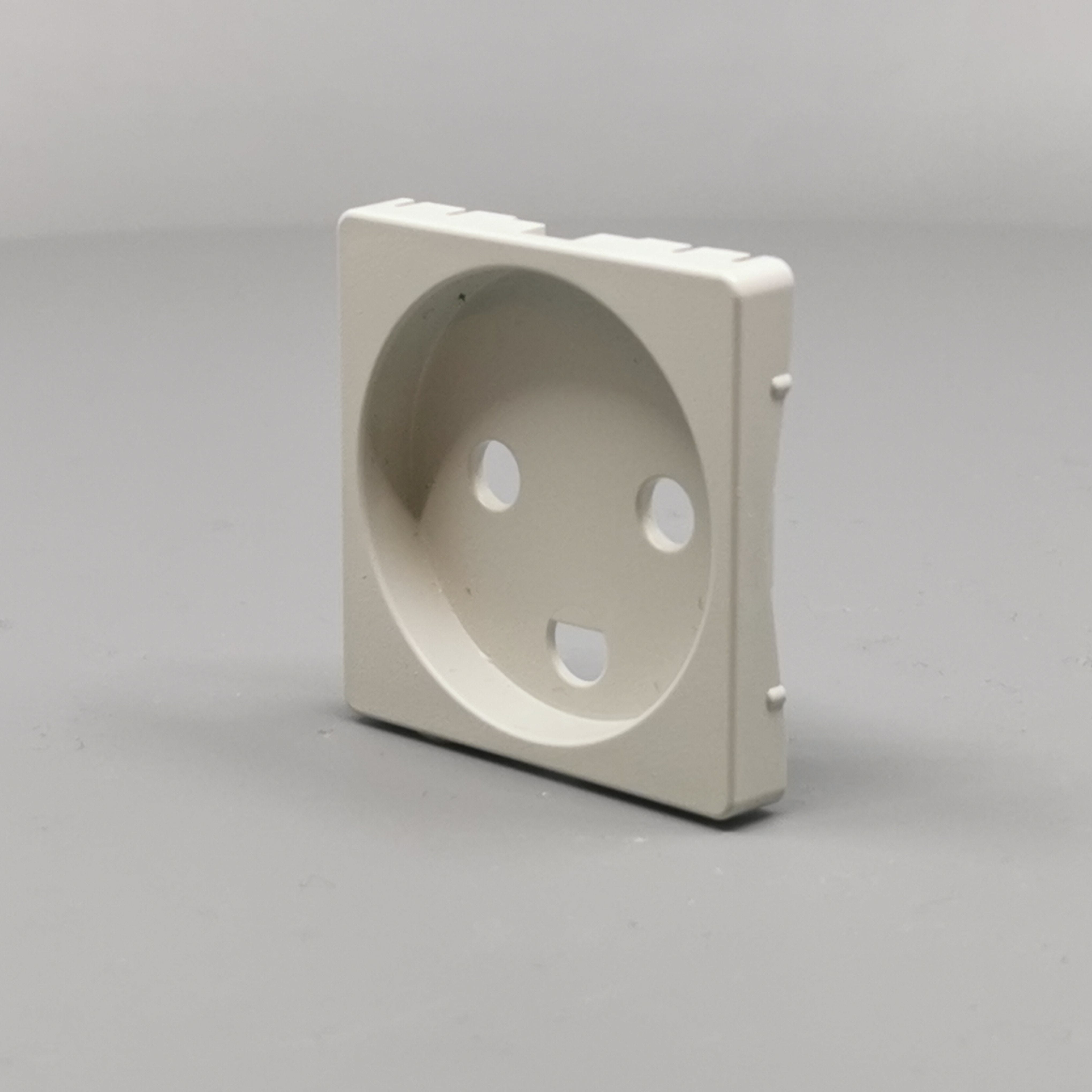 Fuga Afdækning for stikkontakt 1 modul lysegrå