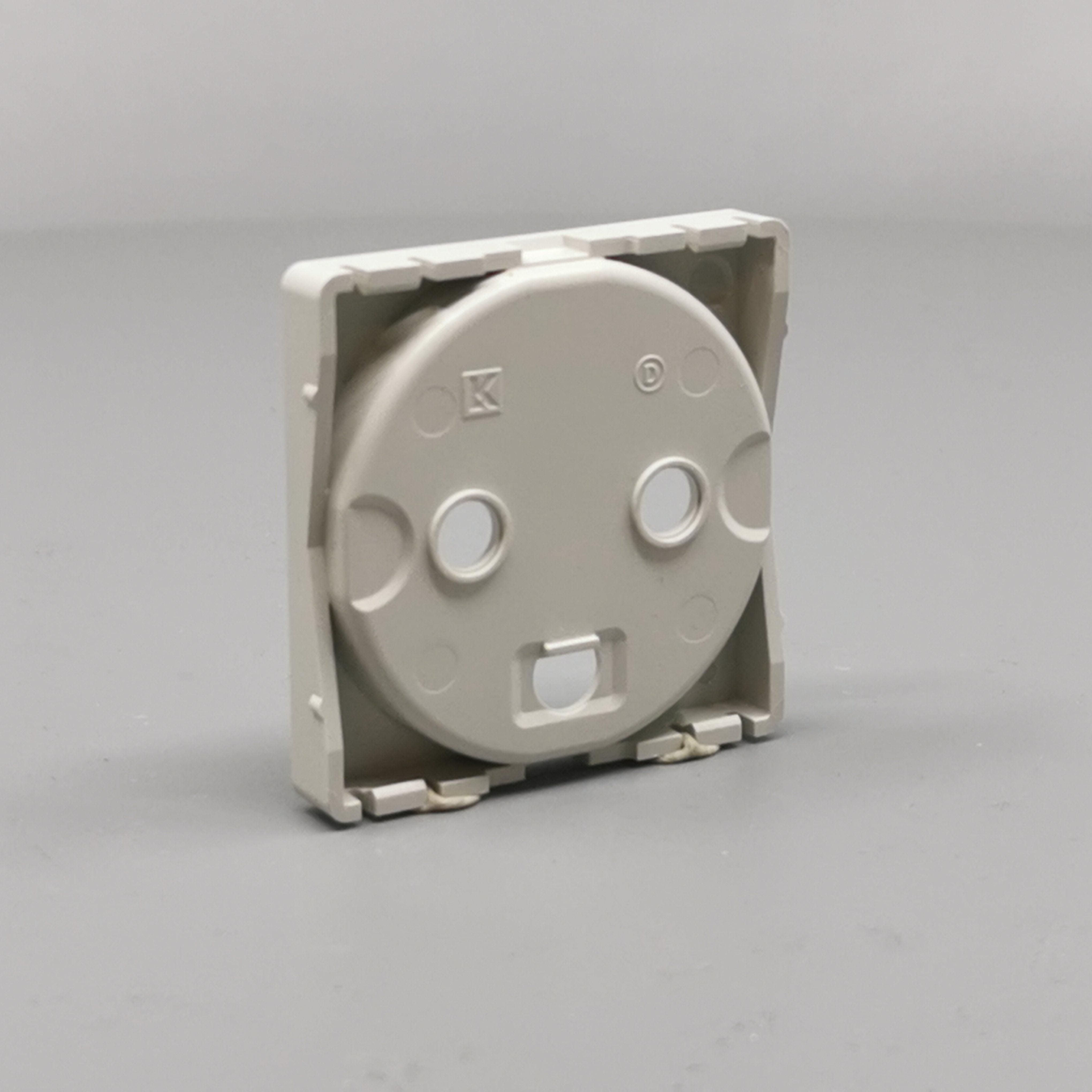 Fuga Afdækning for stikkontakt 1 modul lysegrå