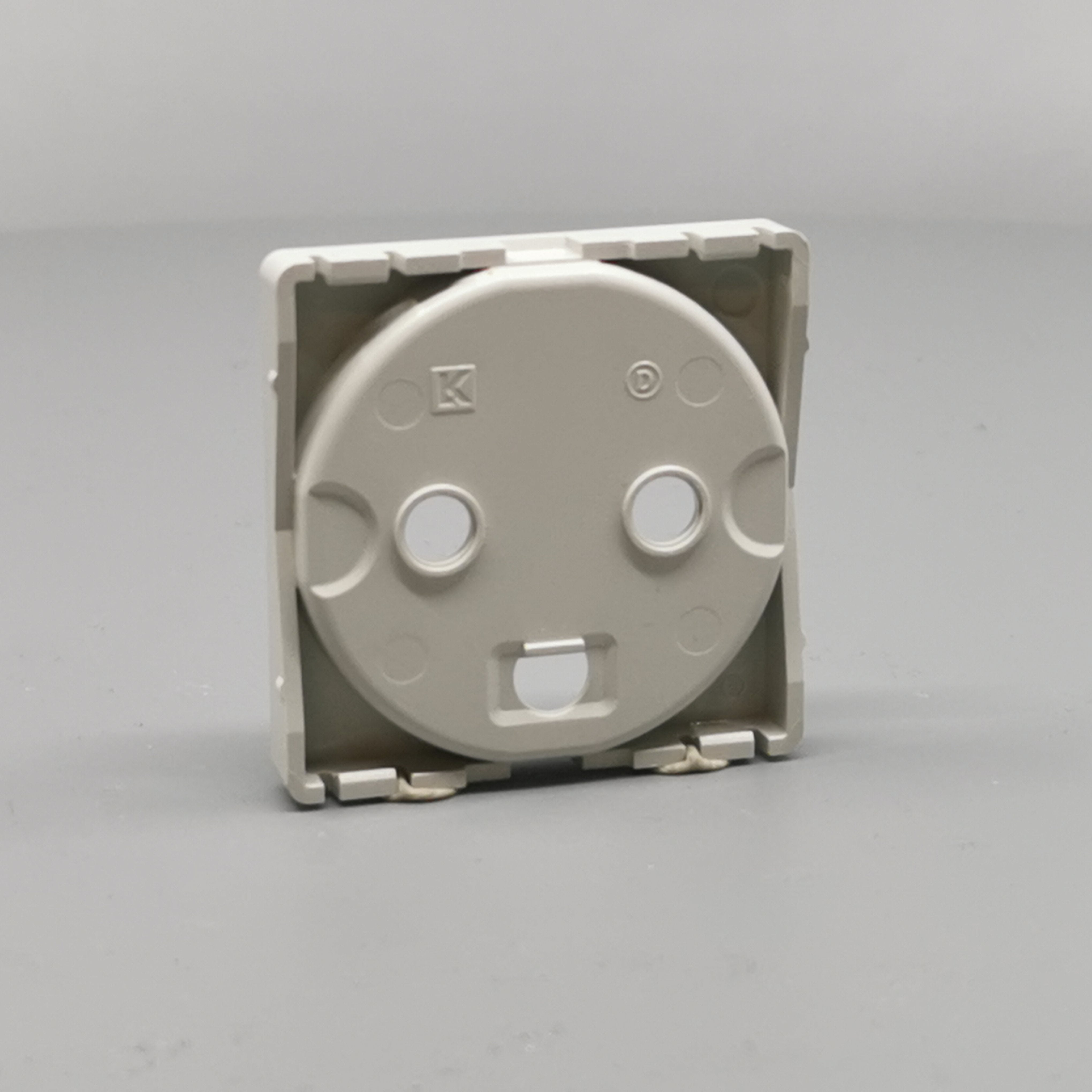 Fuga Afdækning for stikkontakt 1 modul lysegrå