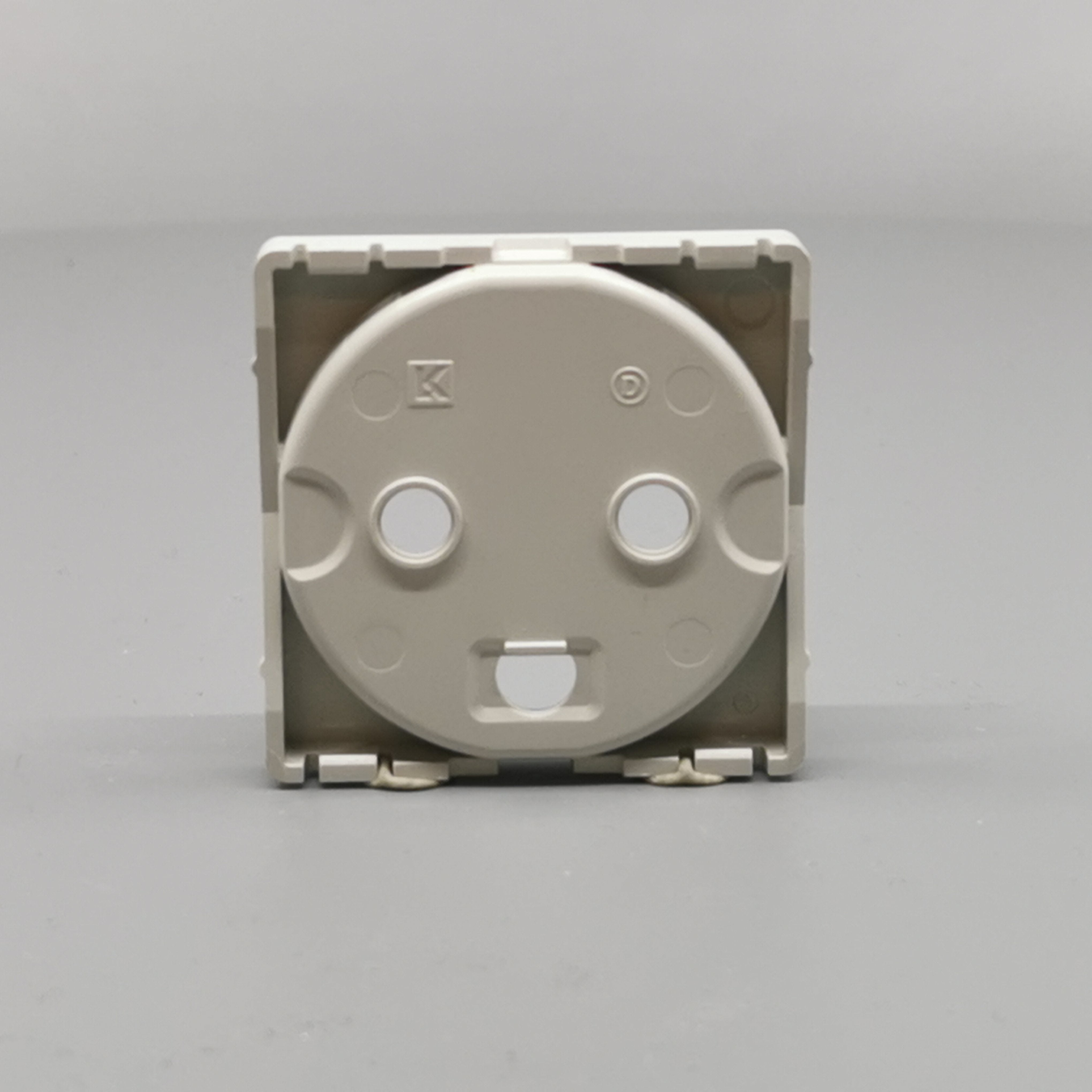 Fuga Afdækning for stikkontakt 1 modul lysegrå