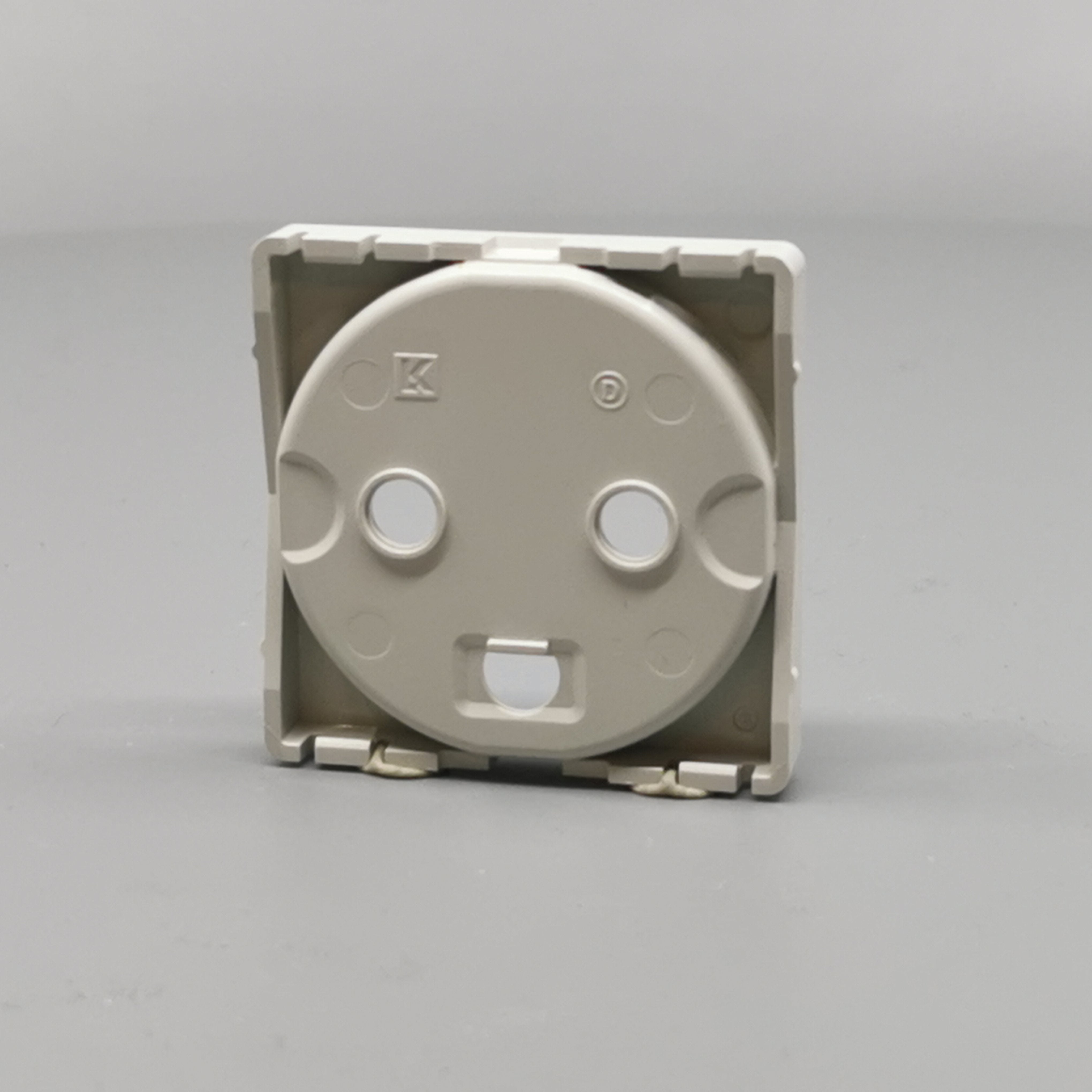 Fuga Afdækning for stikkontakt 1 modul lysegrå