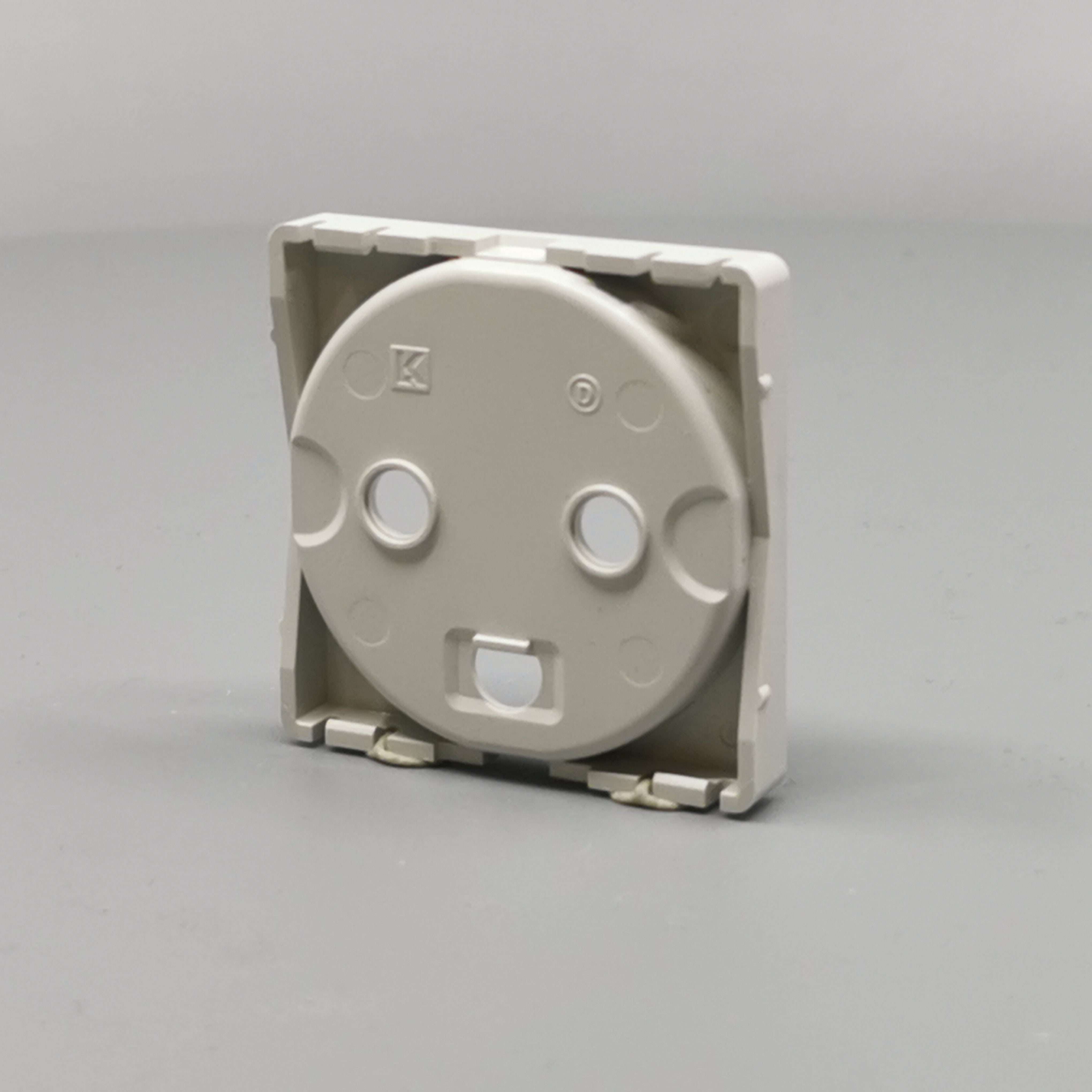 Fuga Afdækning for stikkontakt 1 modul lysegrå