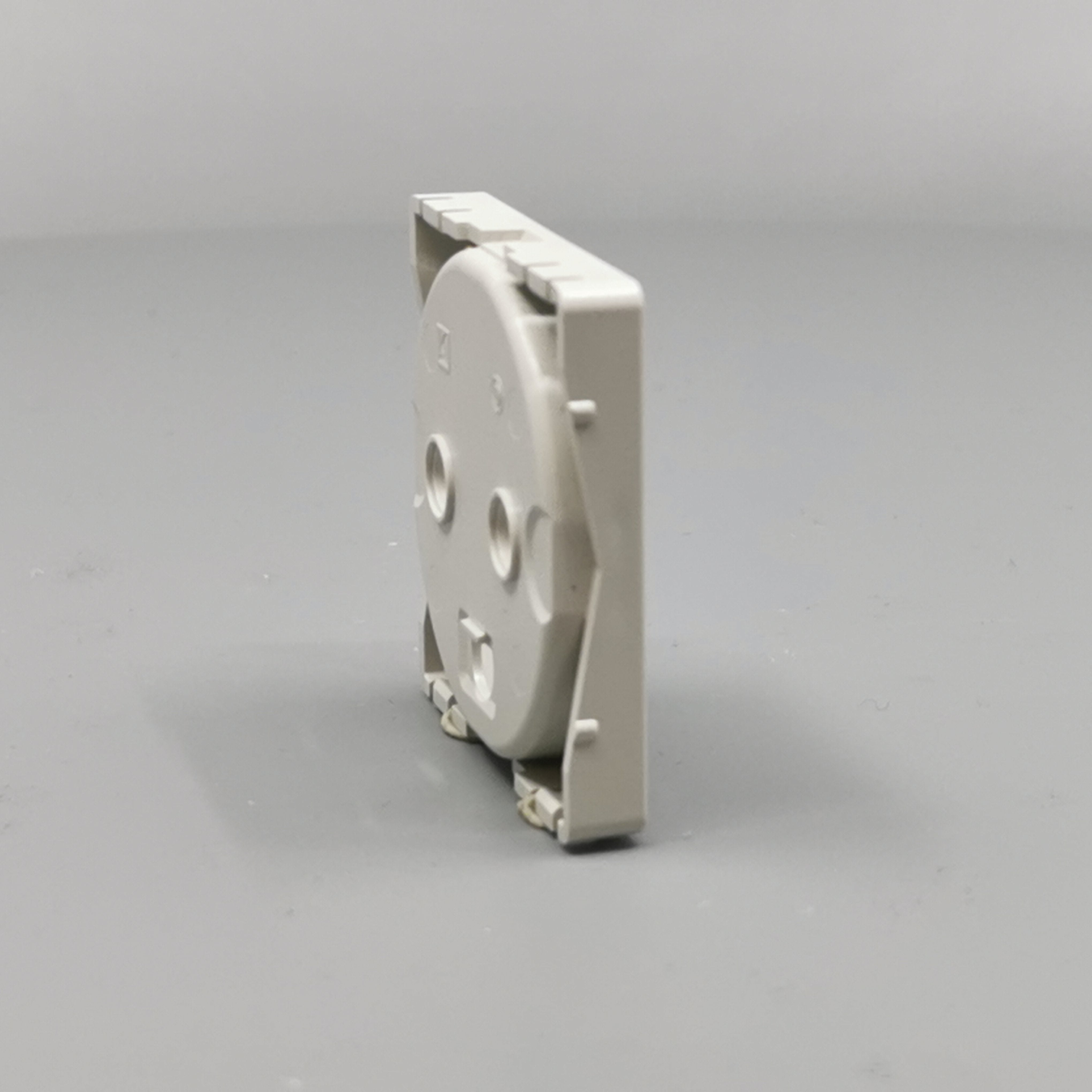 Fuga Afdækning for stikkontakt 1 modul lysegrå