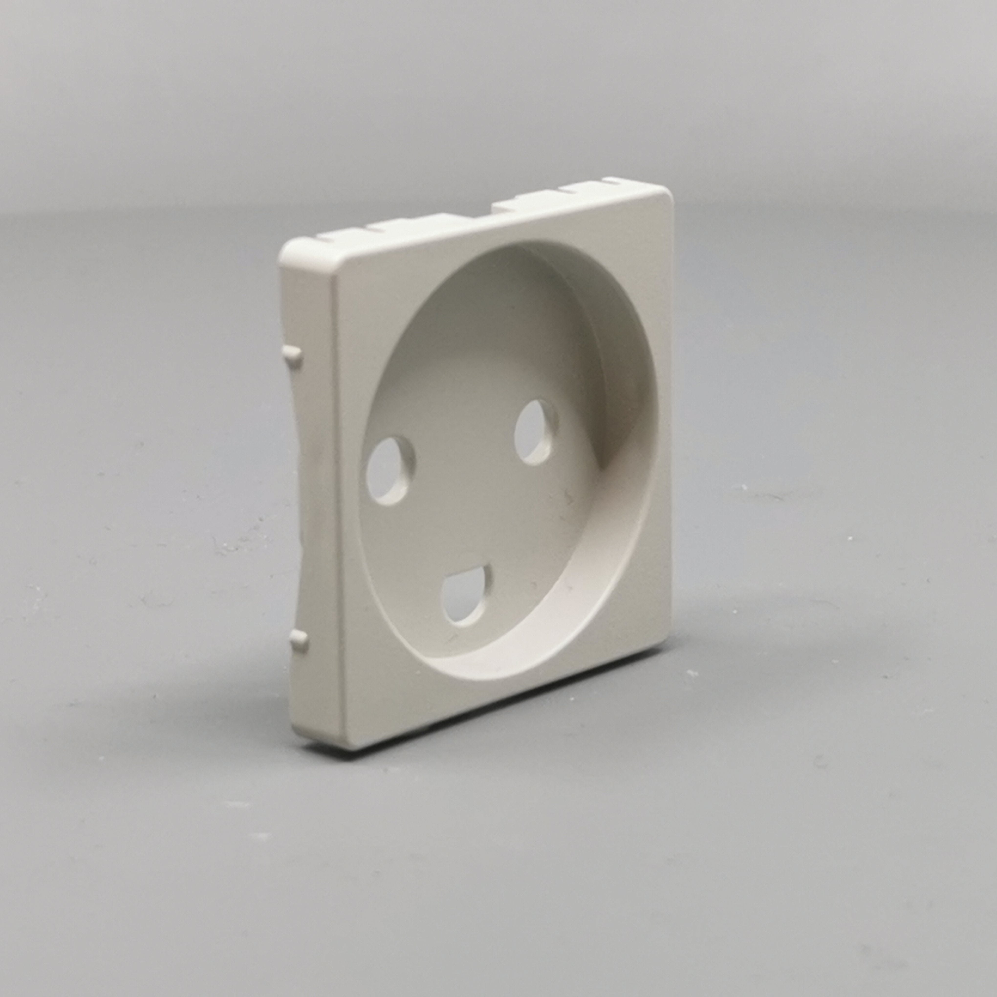 Fuga Afdækning for stikkontakt 1 modul lysegrå