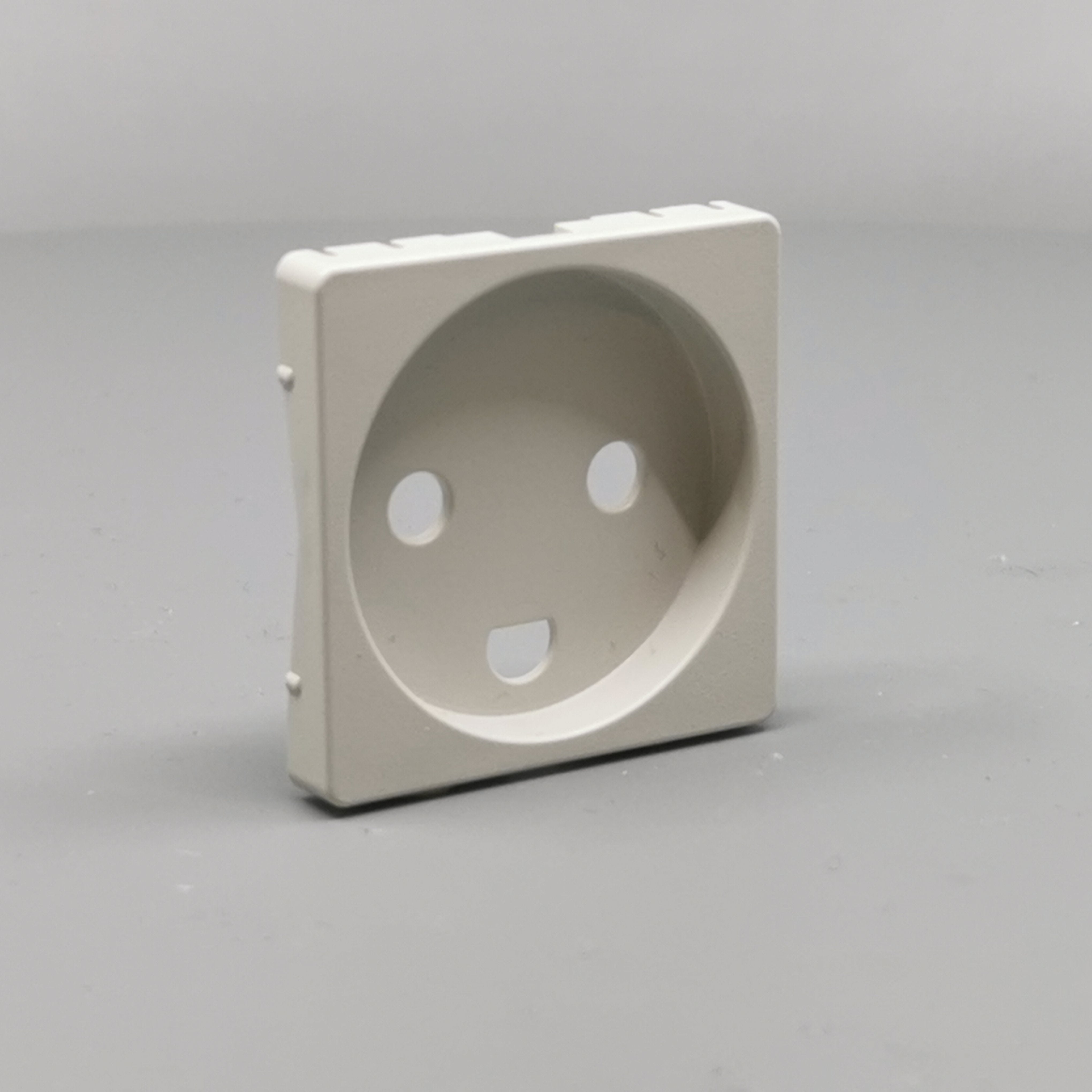 Fuga Afdækning for stikkontakt 1 modul lysegrå