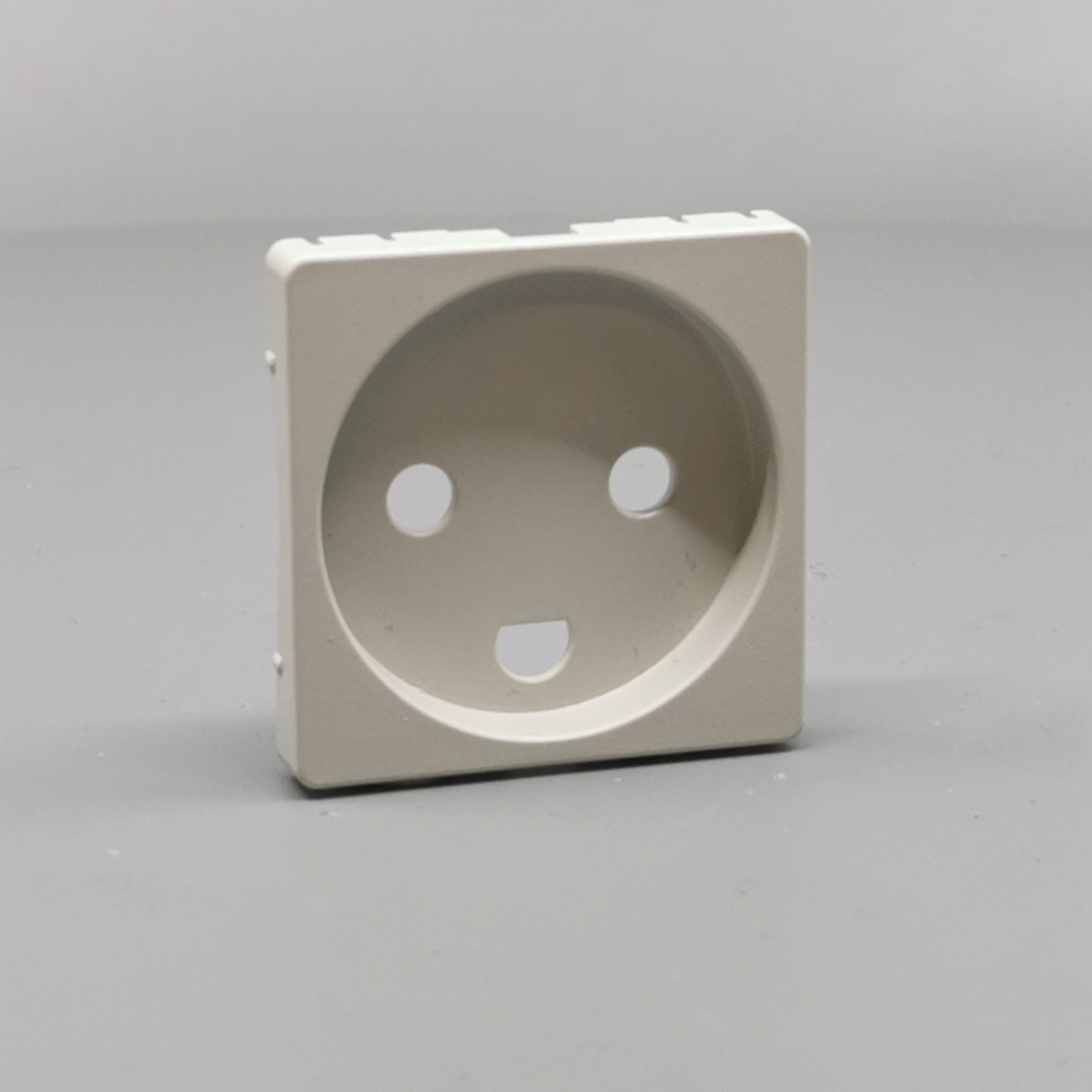 Fuga Afdækning for stikkontakt 1 modul lysegrå