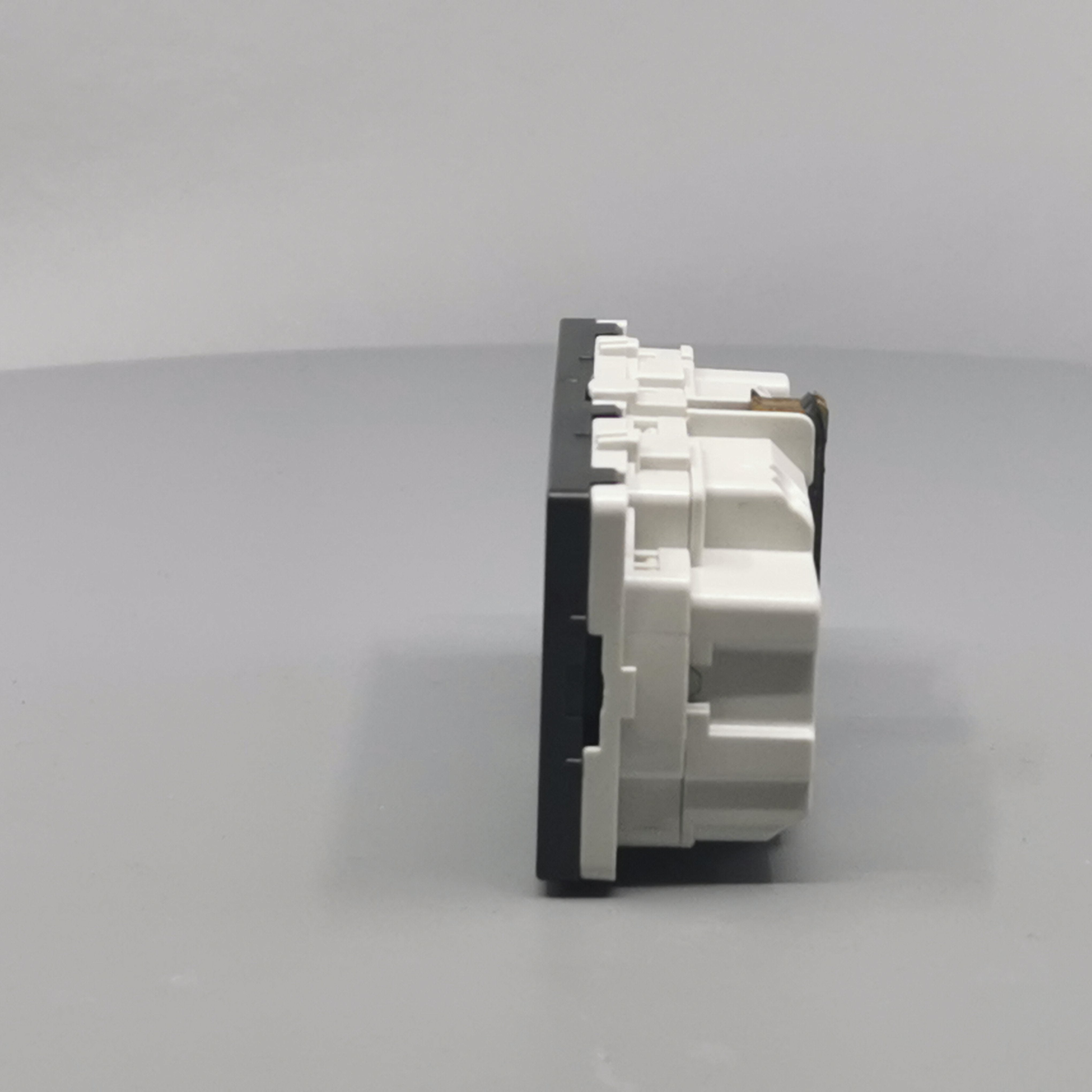 Stikkontakt EDB 2 modul 2-pol med jord koksgrå