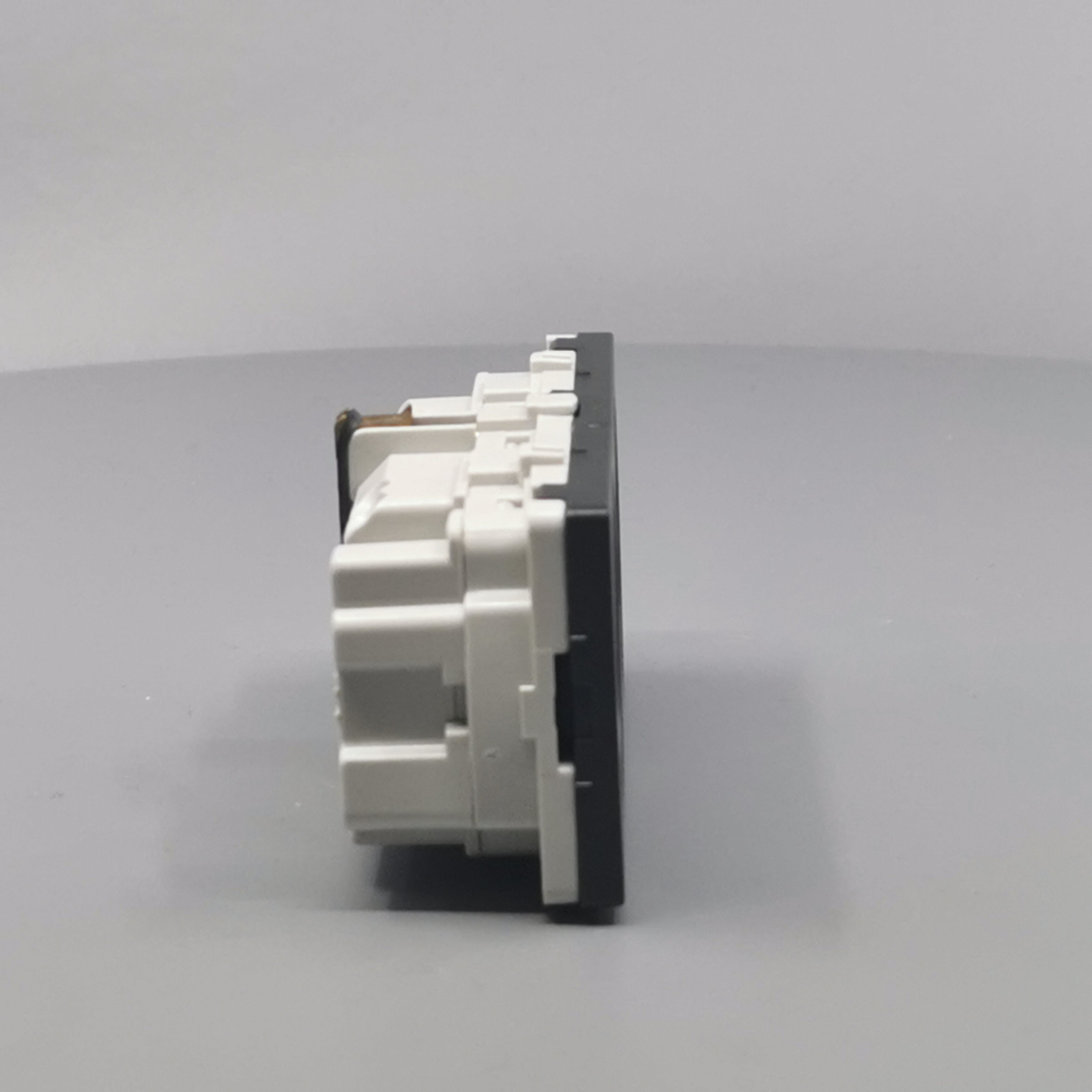 Stikkontakt EDB 2 modul 2-pol med jord koksgrå