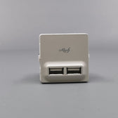 LK Fuga 2xUSB lader 2,1A 1 modul lysegrå