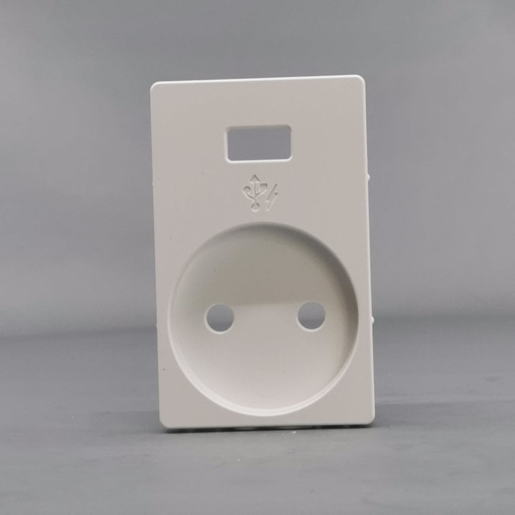 Fuga afdækning stikkontakt u/j med 5V USB hvid