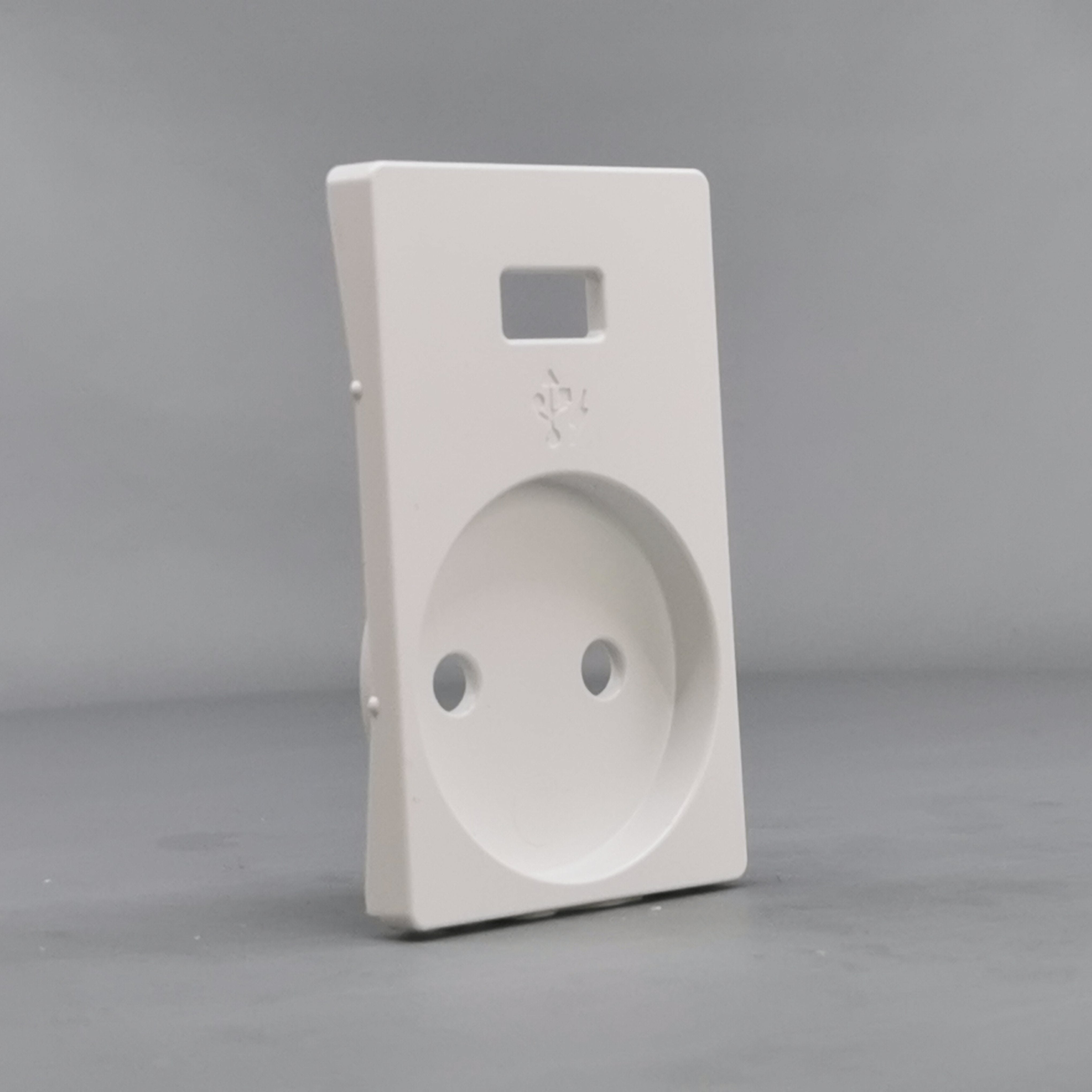 Fuga afdækning stikkontakt u/j med 5V USB hvid