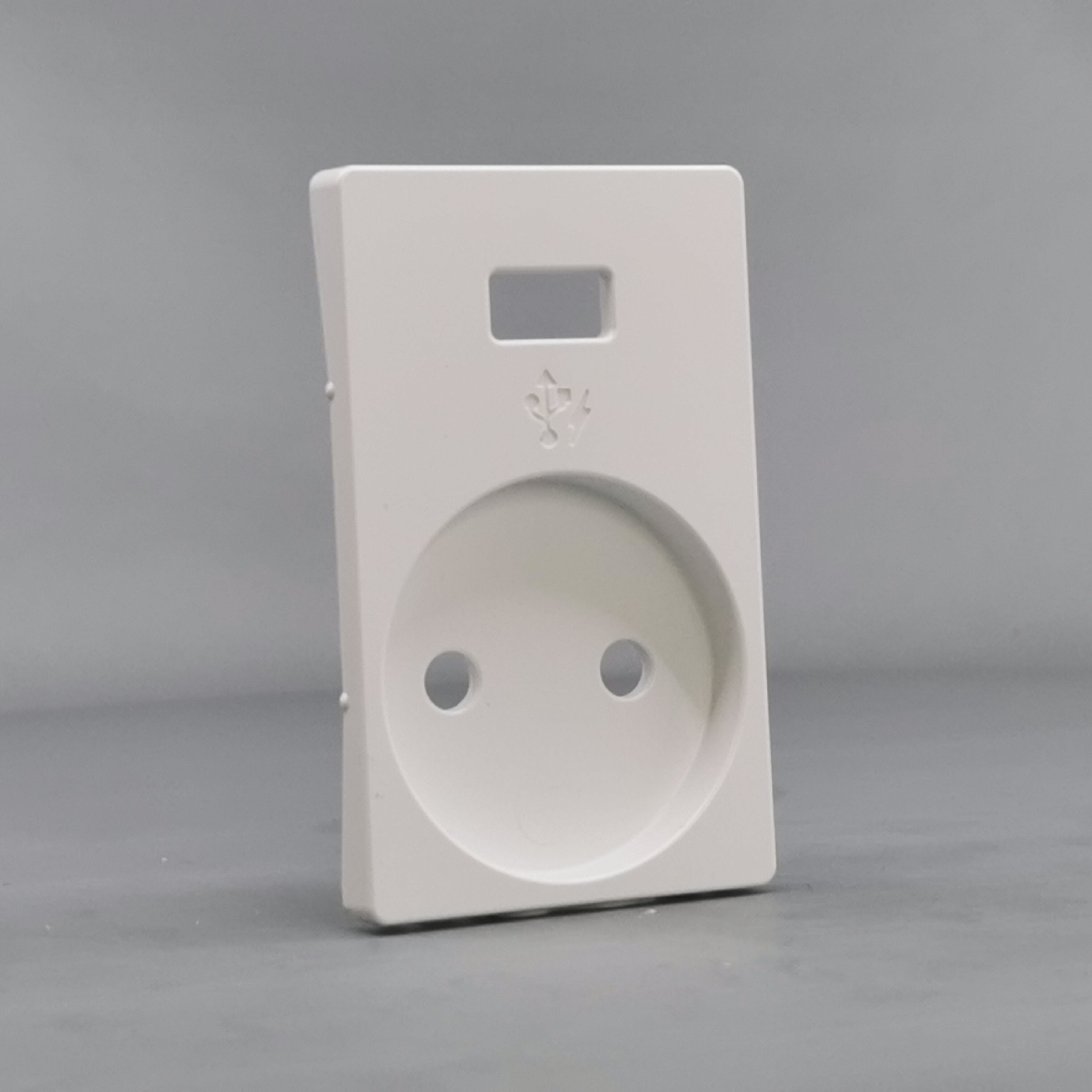 Fuga afdækning stikkontakt u/j med 5V USB hvid