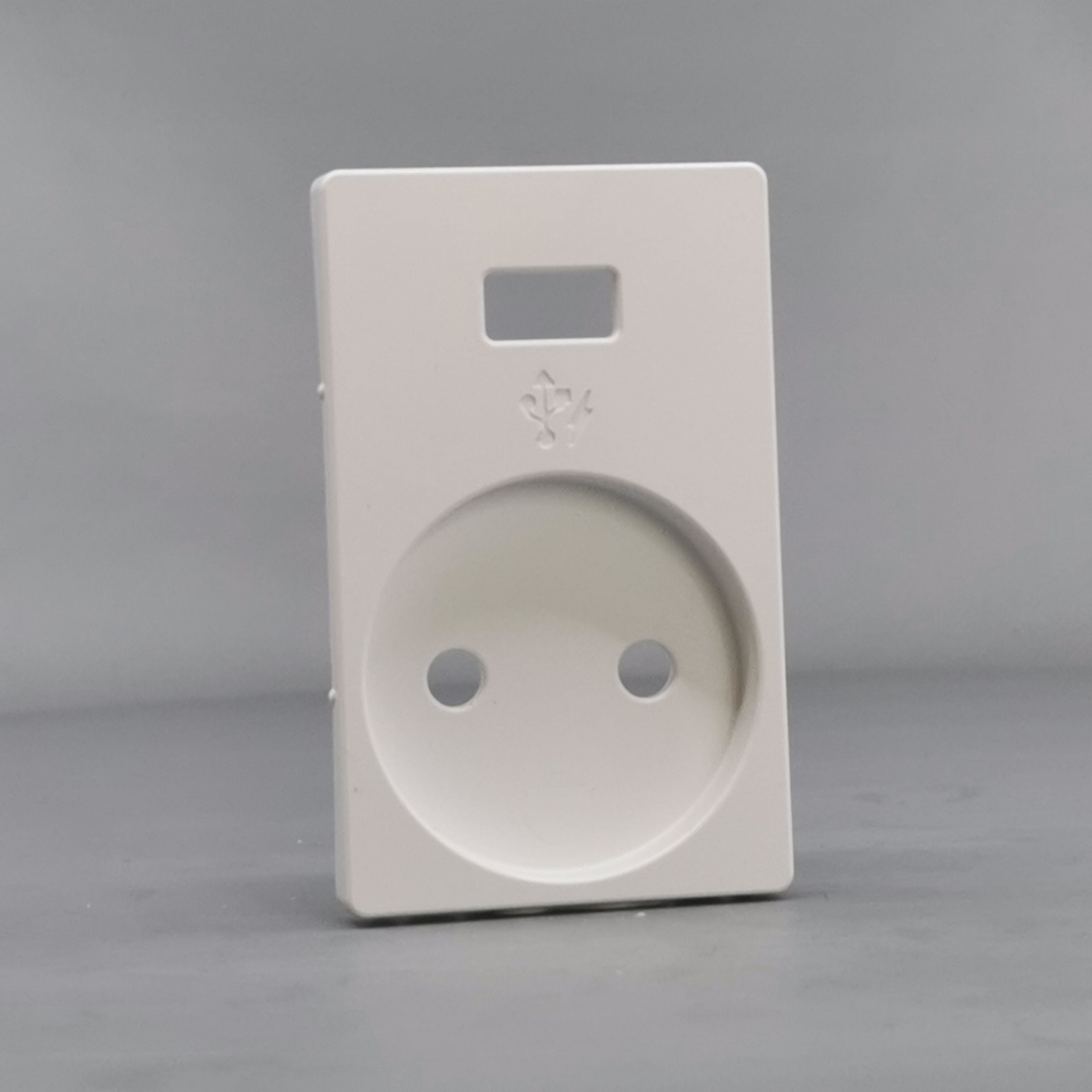 Fuga afdækning stikkontakt u/j med 5V USB hvid