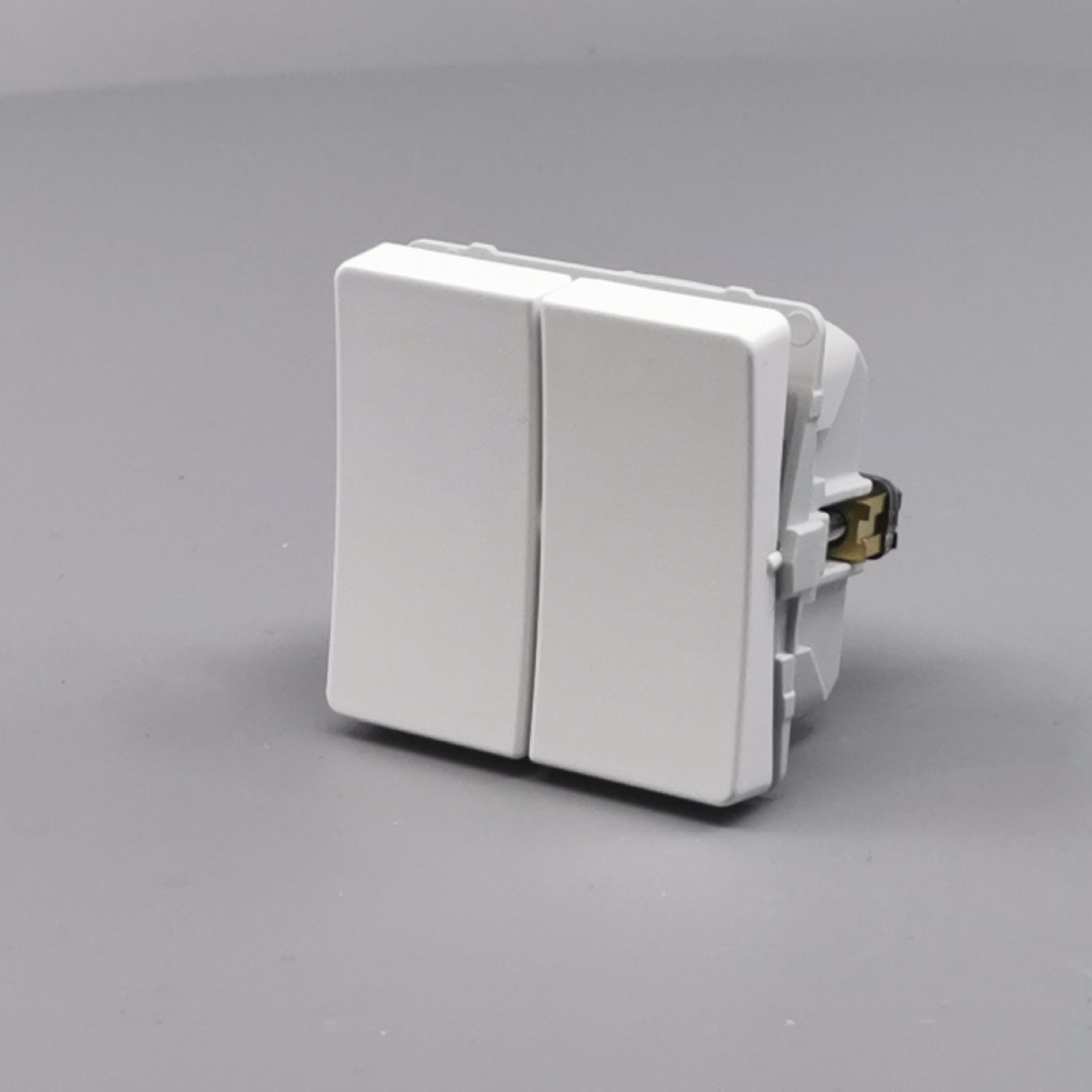 LK Fuga krone afbryder 16A - hvid