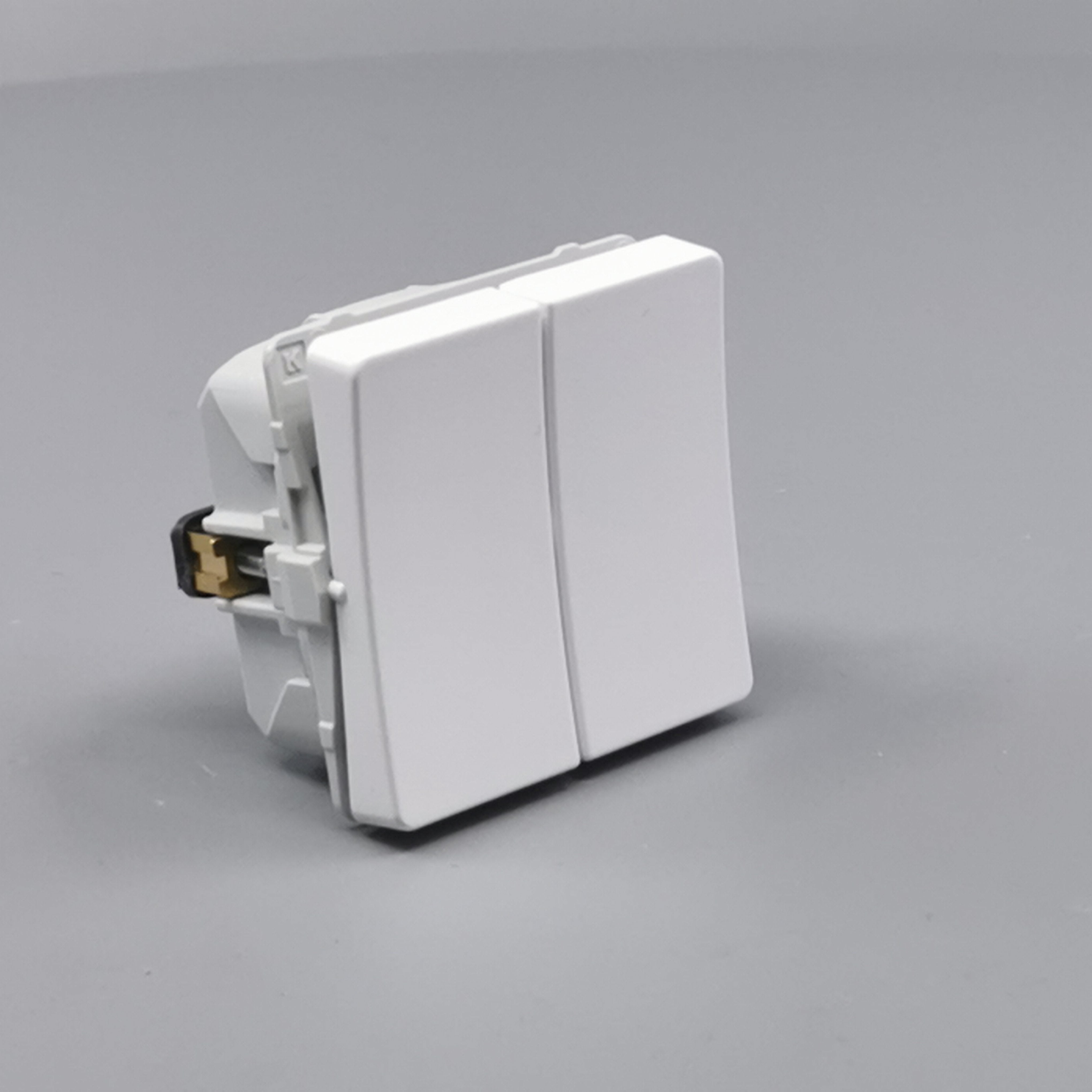 LK Fuga krone afbryder 16A - hvid