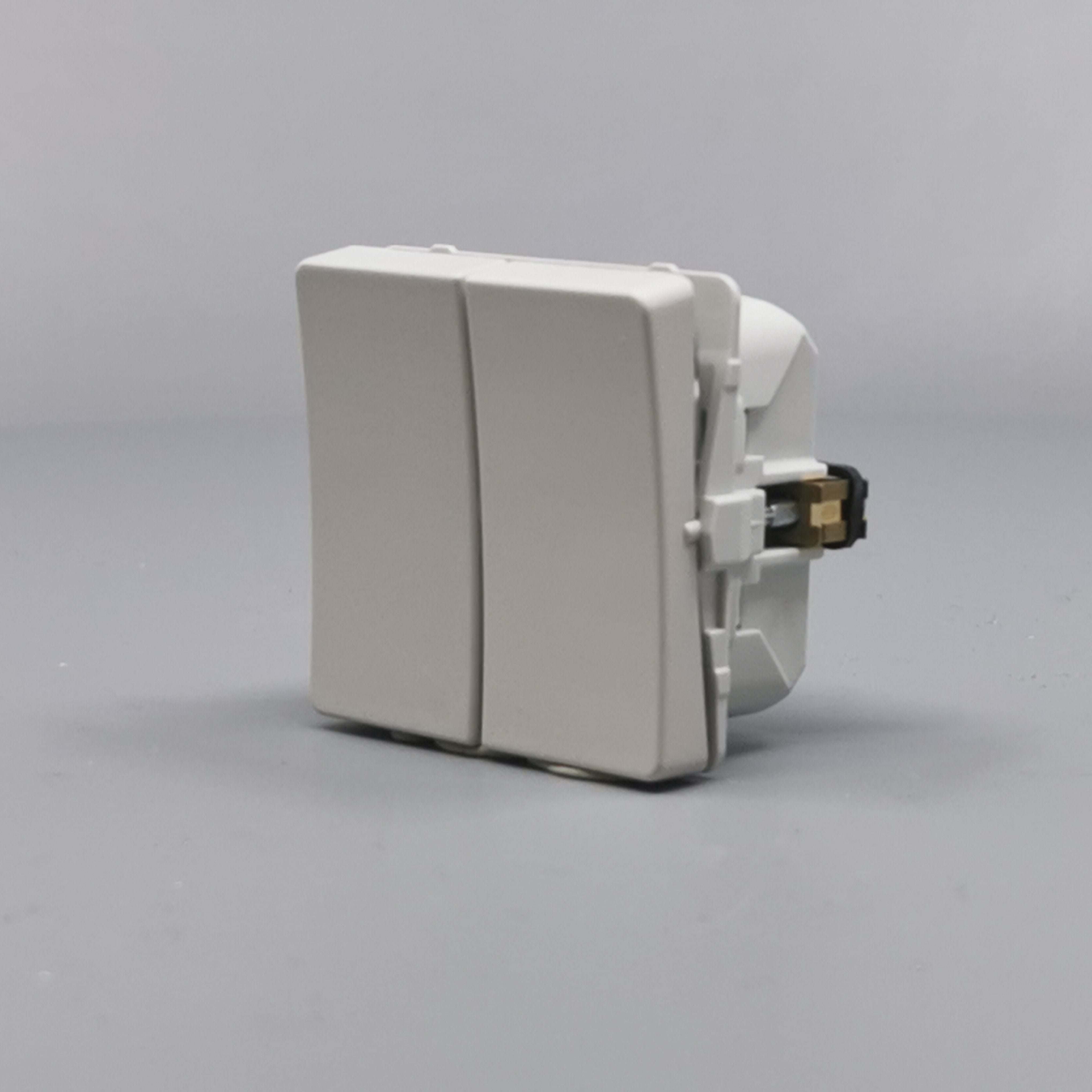 LK Fuga krone afbryder 16A - lysegrå