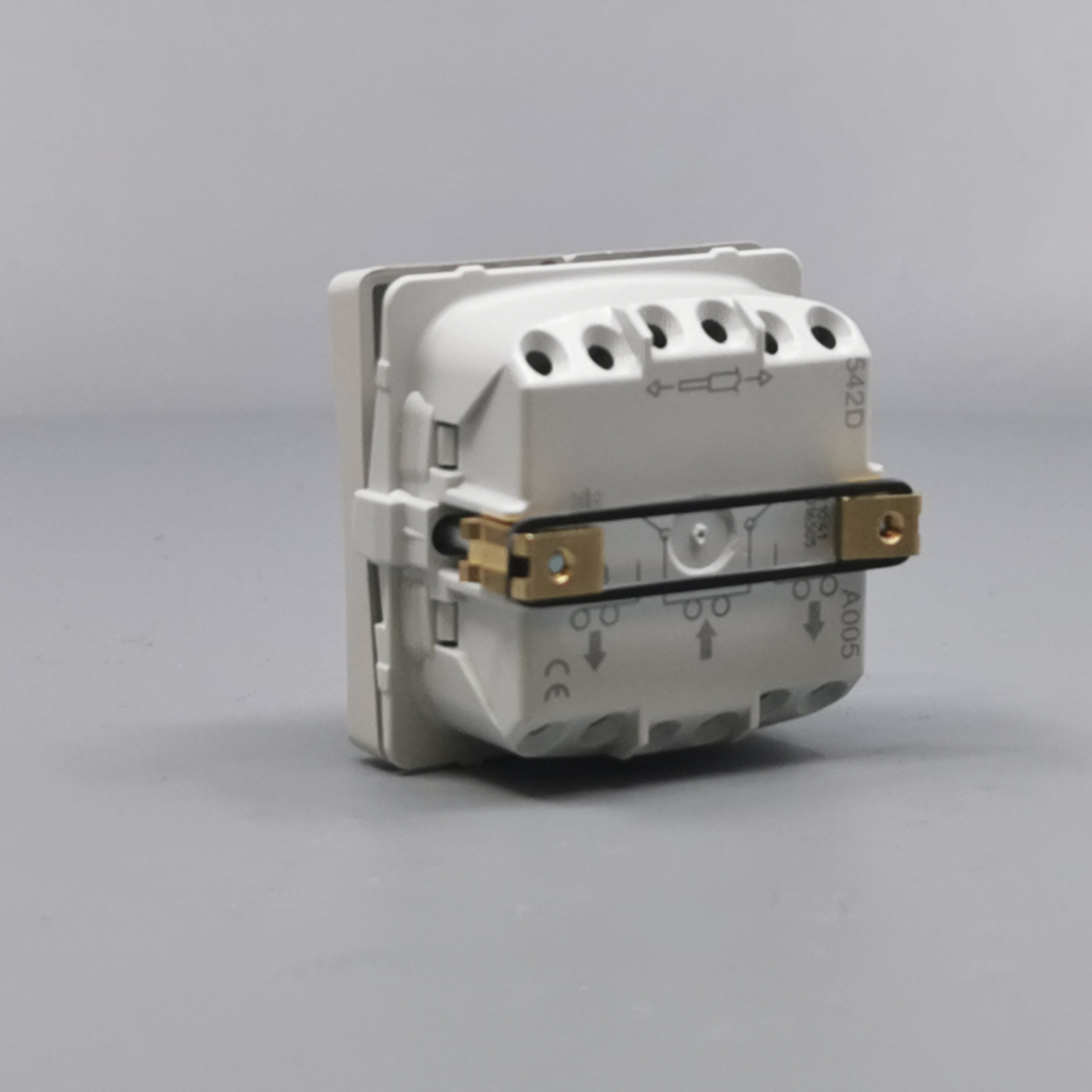 LK Fuga krone afbryder 16A - lysegrå