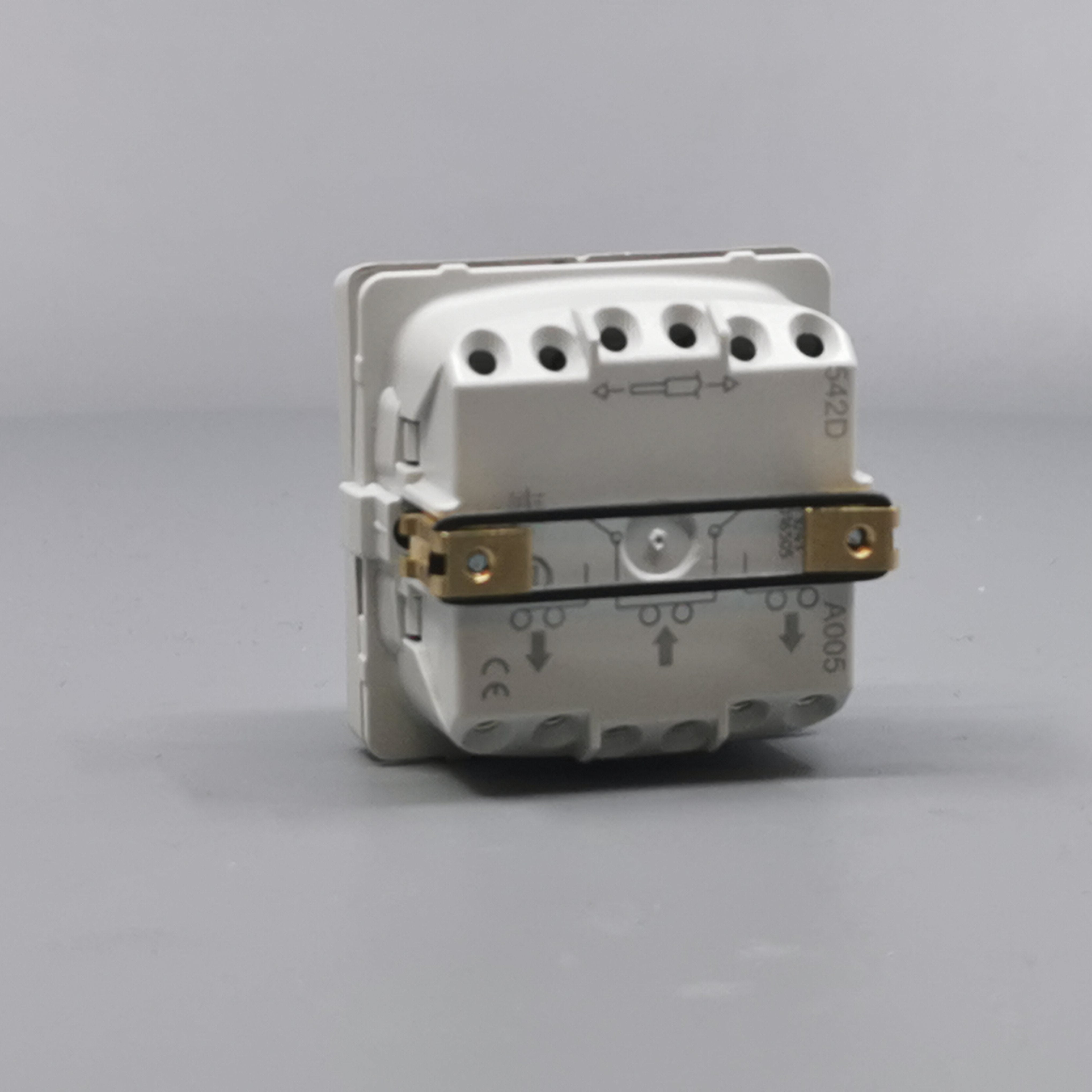 LK Fuga krone afbryder 16A - lysegrå