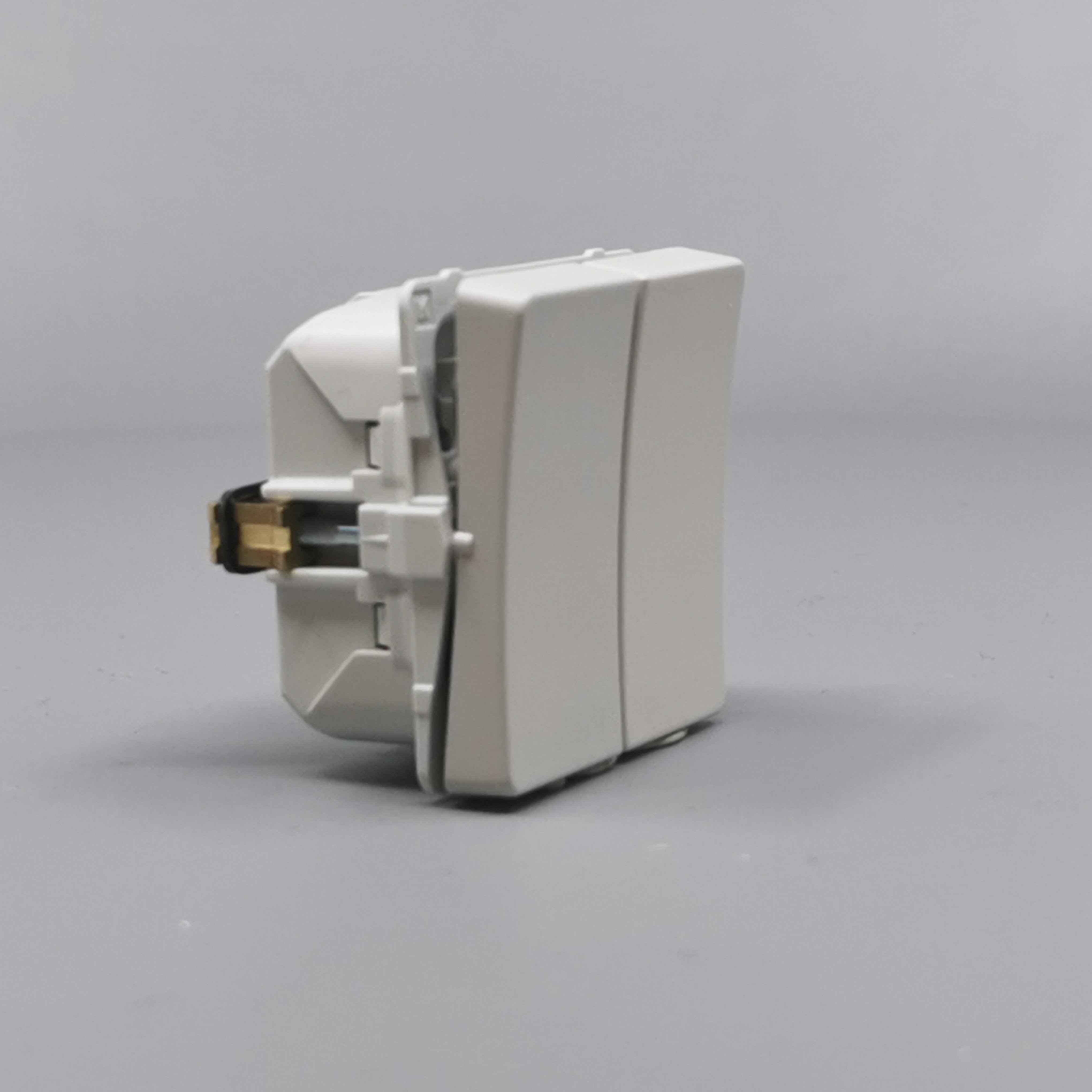 LK Fuga krone afbryder 16A - lysegrå