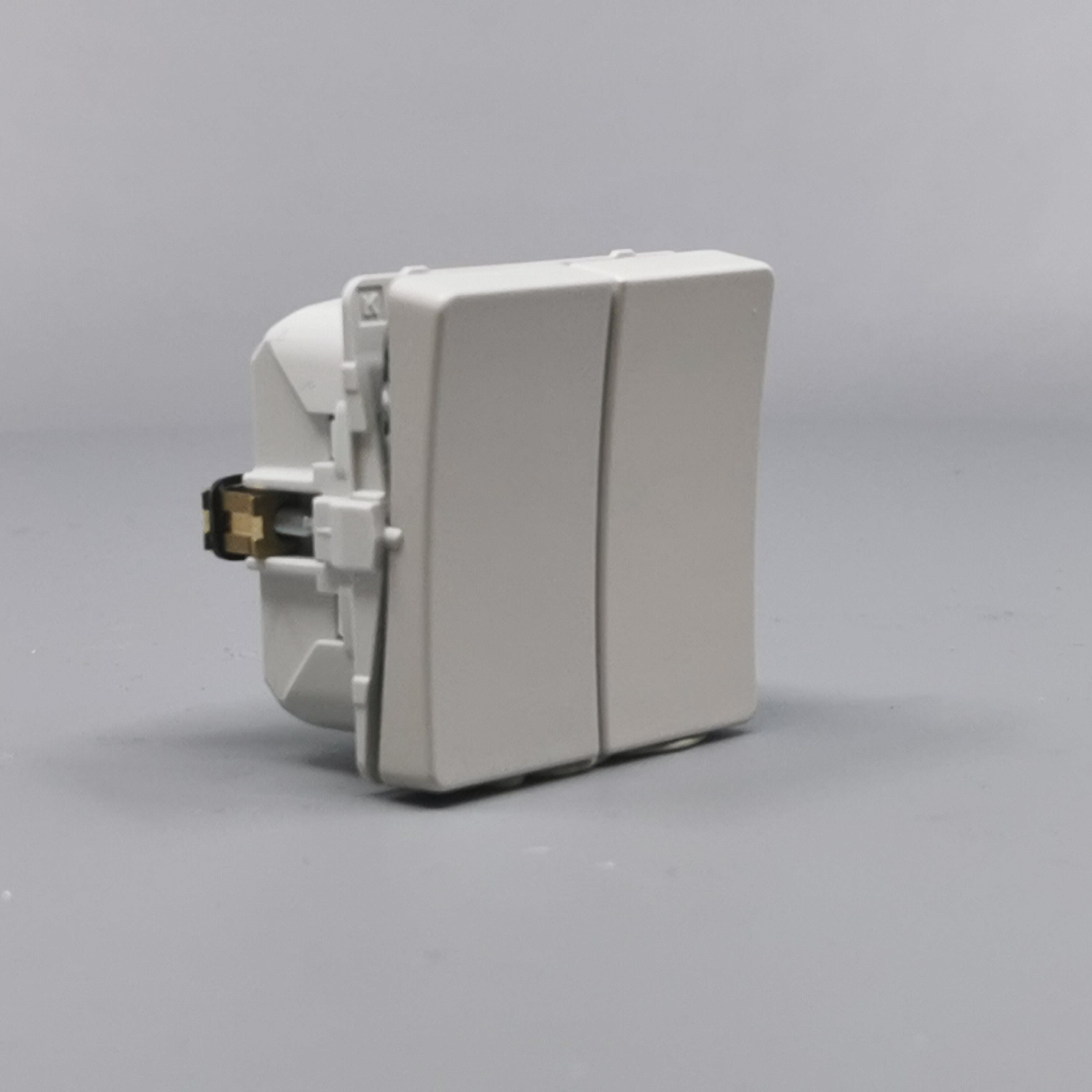 LK Fuga krone afbryder 16A - lysegrå