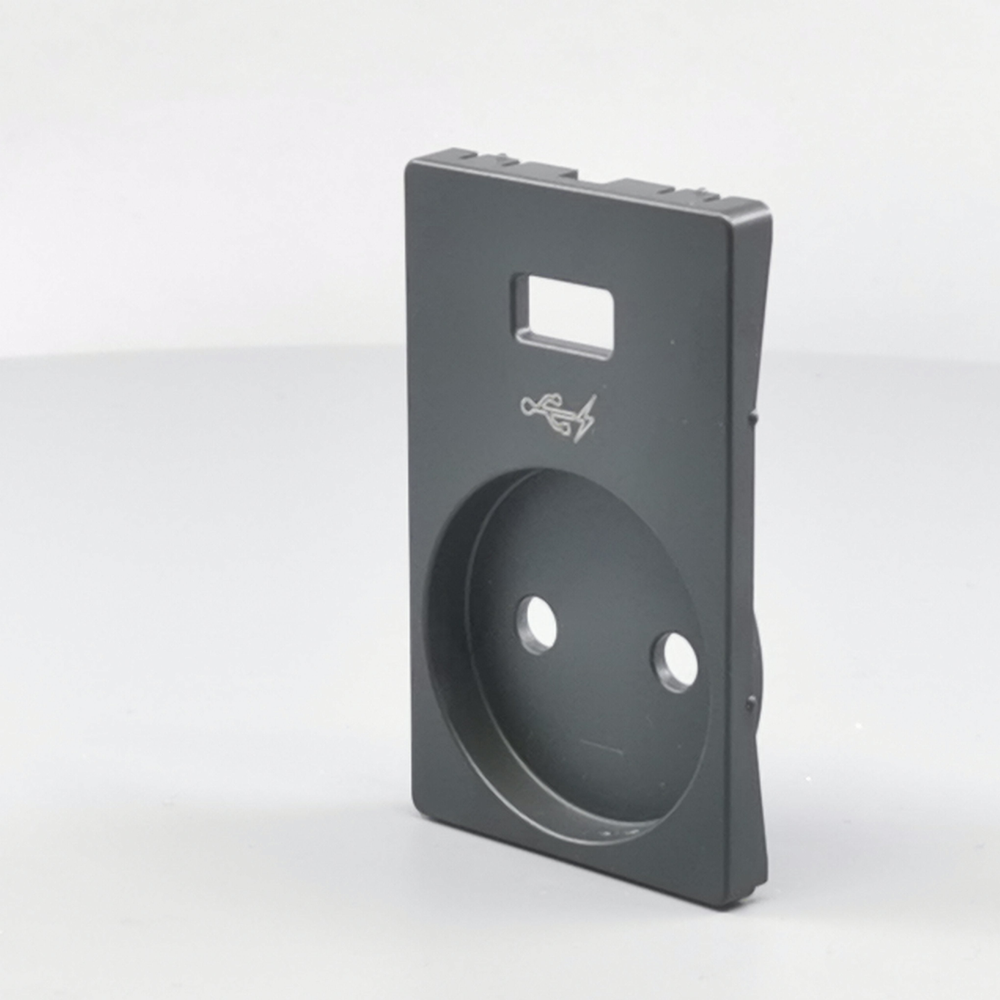 Fuga afdækning stokkontakt u/j med 5V USB koksgrå