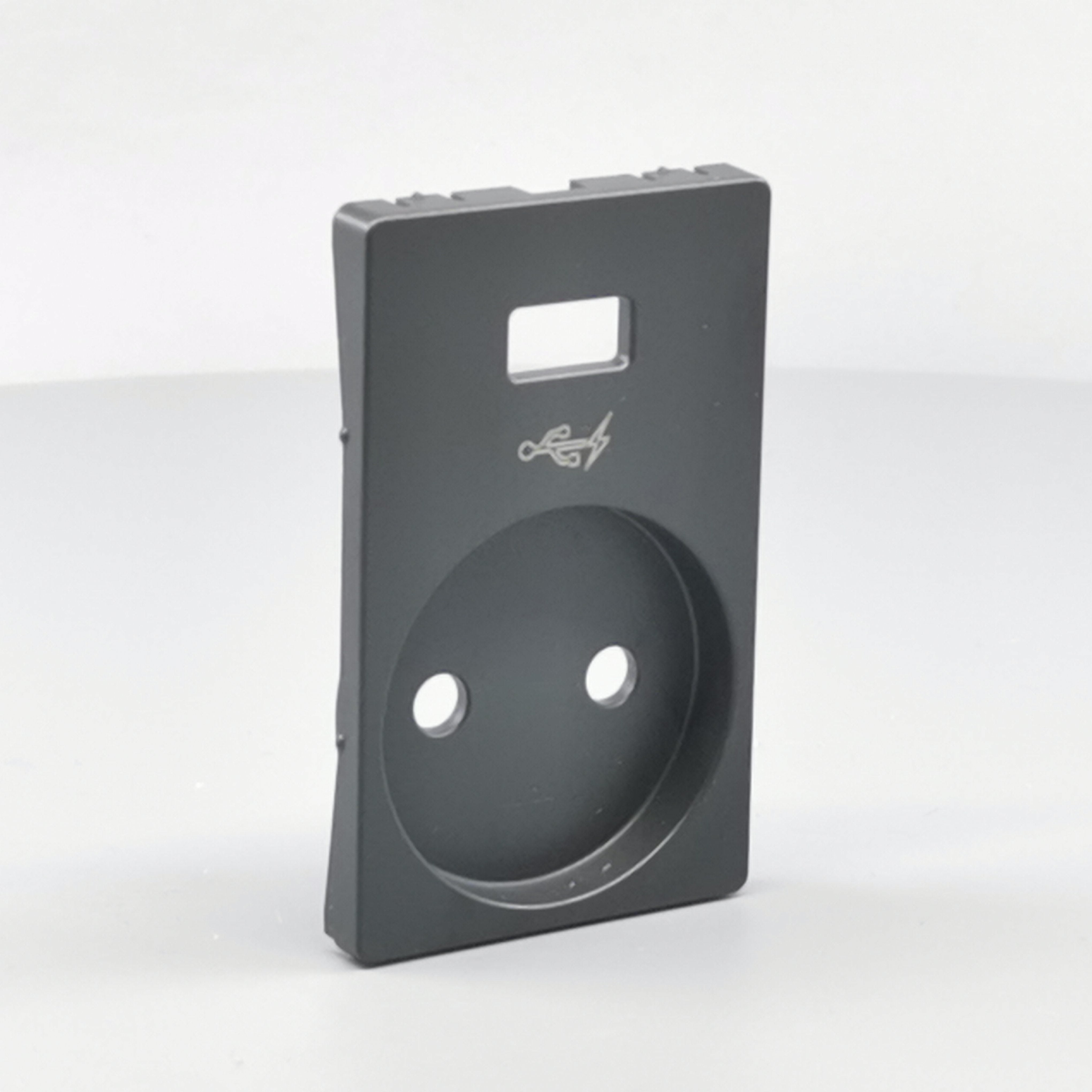 Fuga afdækning stokkontakt u/j med 5V USB koksgrå