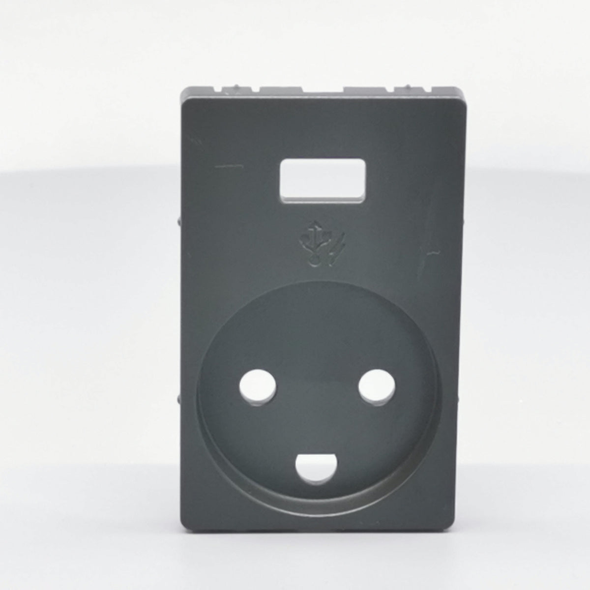 FUGA afdækning Stikk. m/j med 5V USB-lader Koksgrå