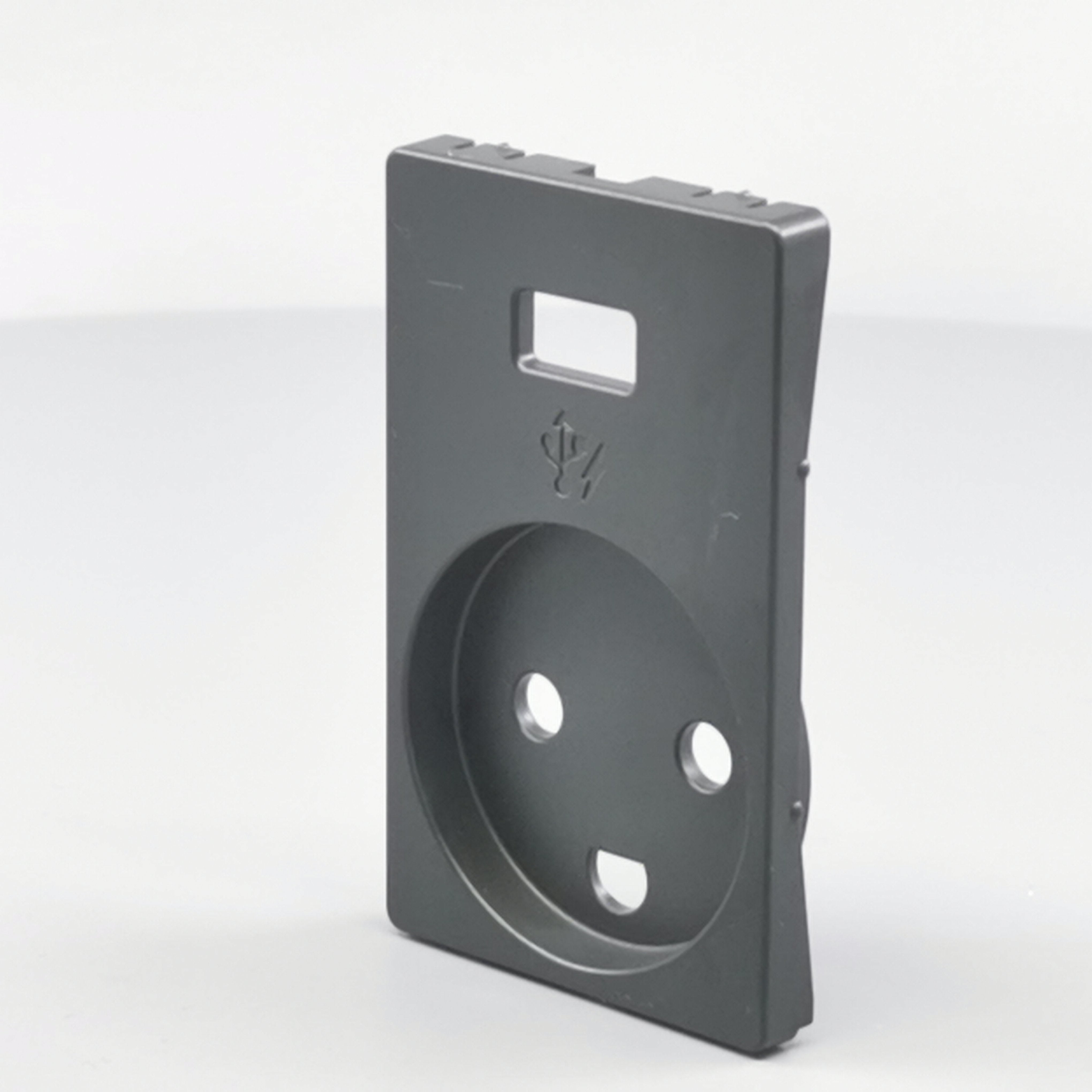 FUGA afdækning Stikk. m/j med 5V USB-lader Koksgrå