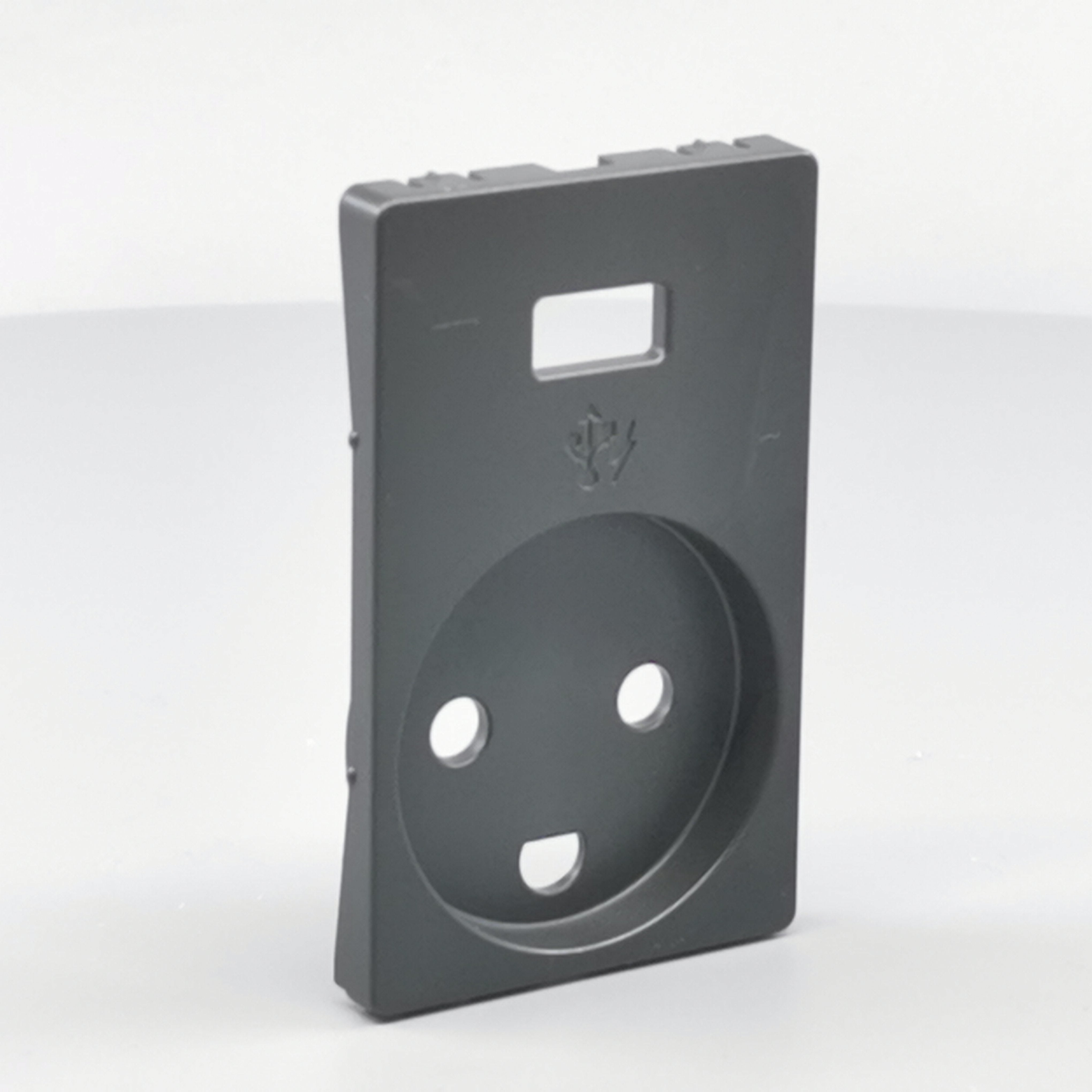 FUGA afdækning Stikk. m/j med 5V USB-lader Koksgrå