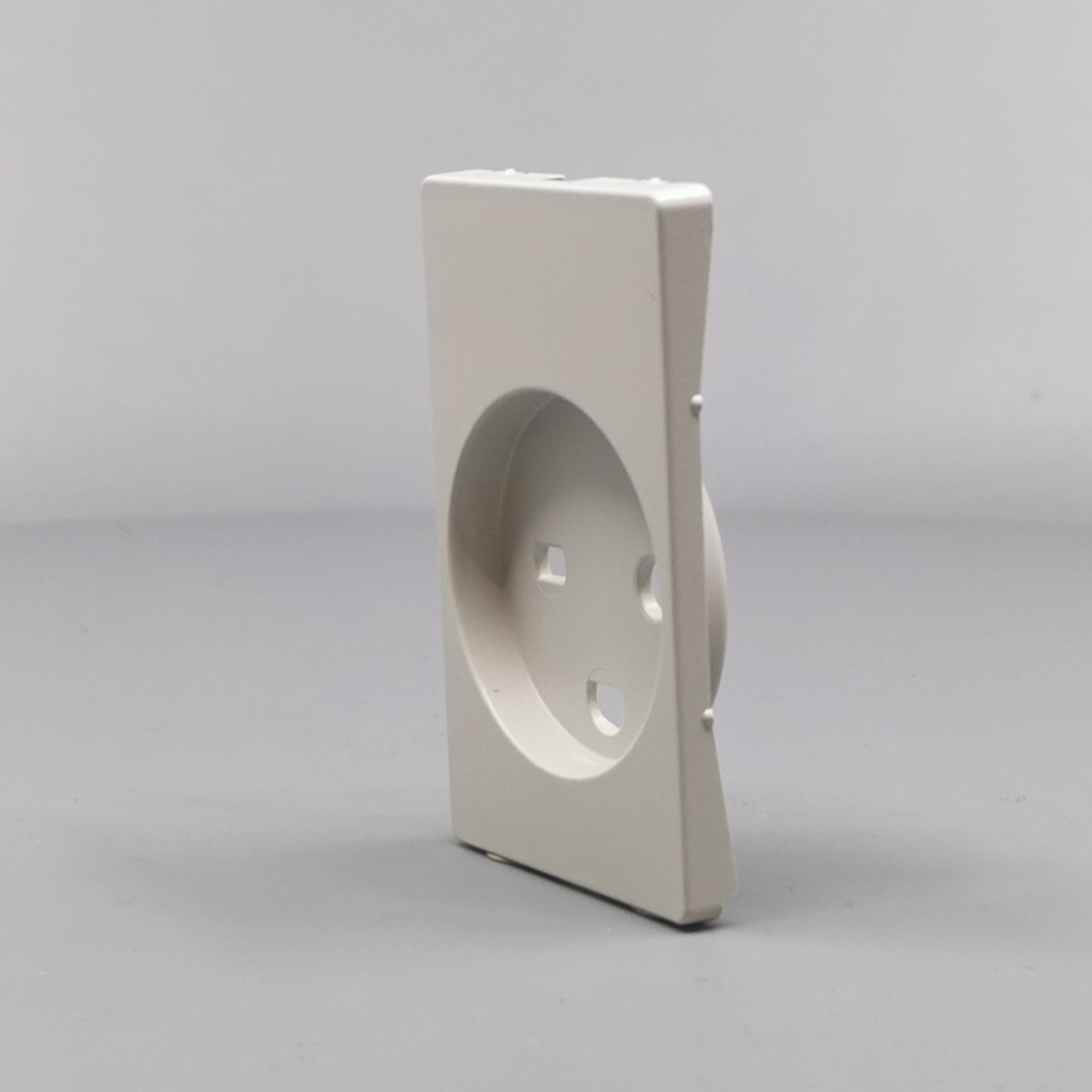 Fuga afdækning til hospital stikkontakt m. jord 1½ modul - lysegrå