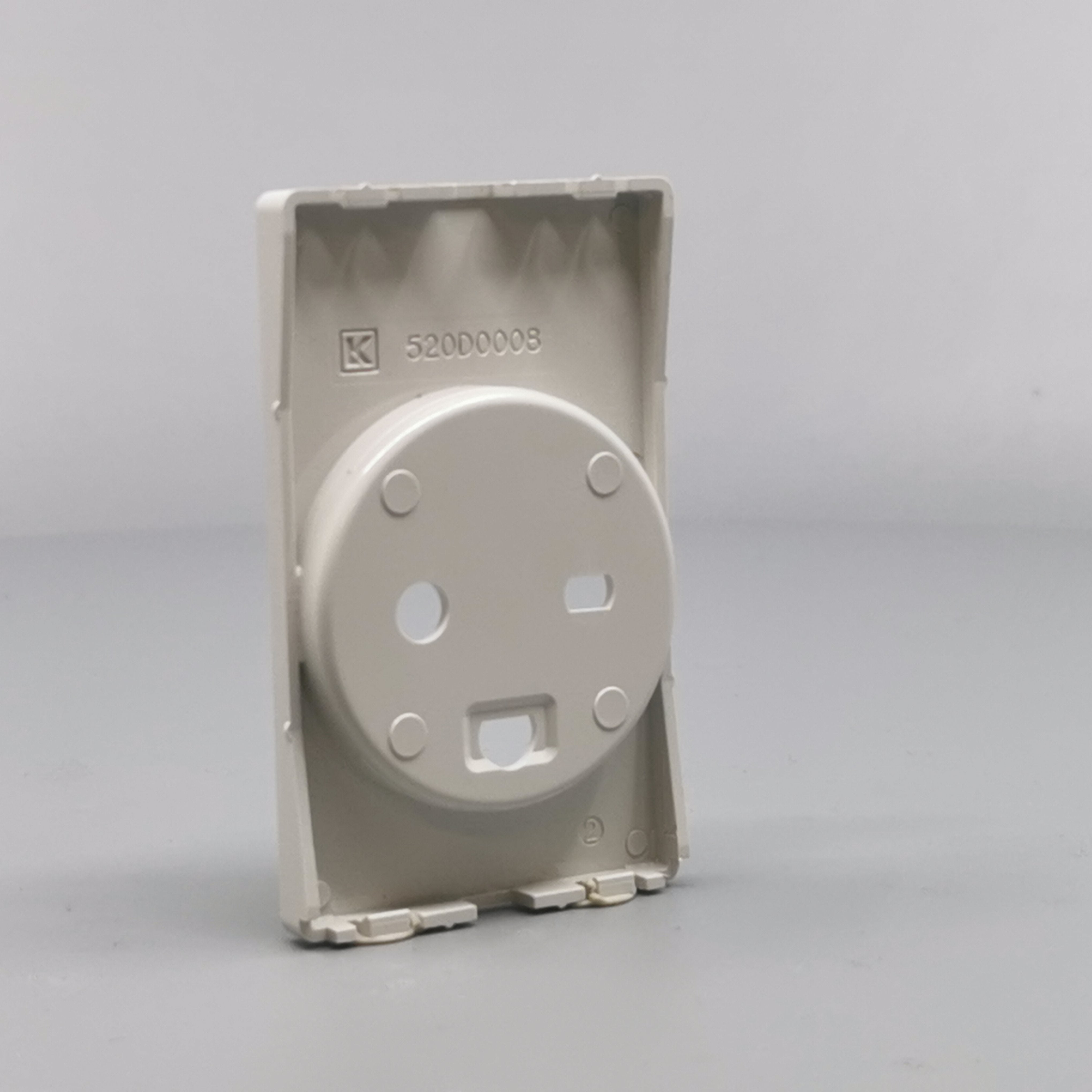 Fuga afdækning til hospital stikkontakt m. jord 1½ modul - lysegrå