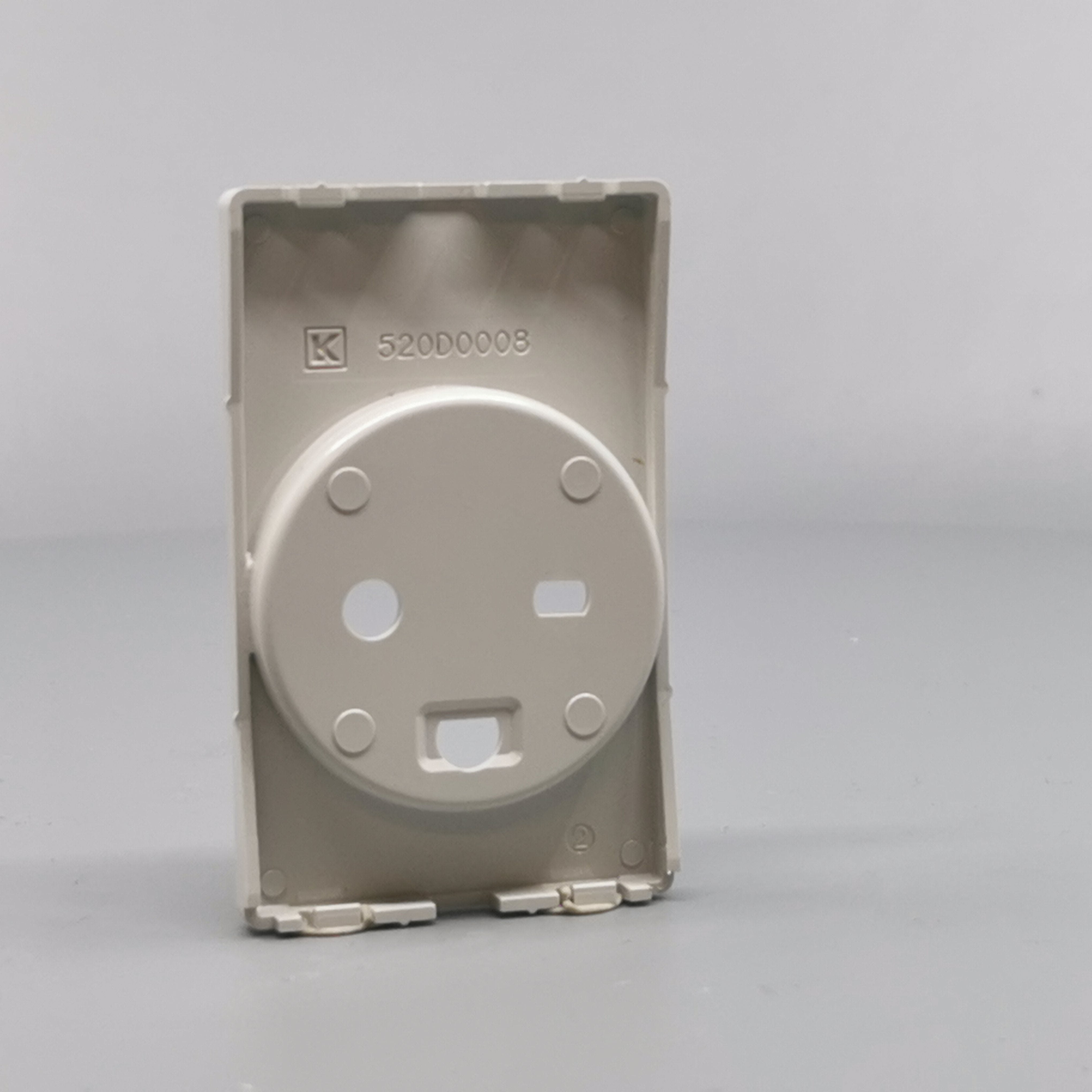 Fuga afdækning til hospital stikkontakt m. jord 1½ modul - lysegrå